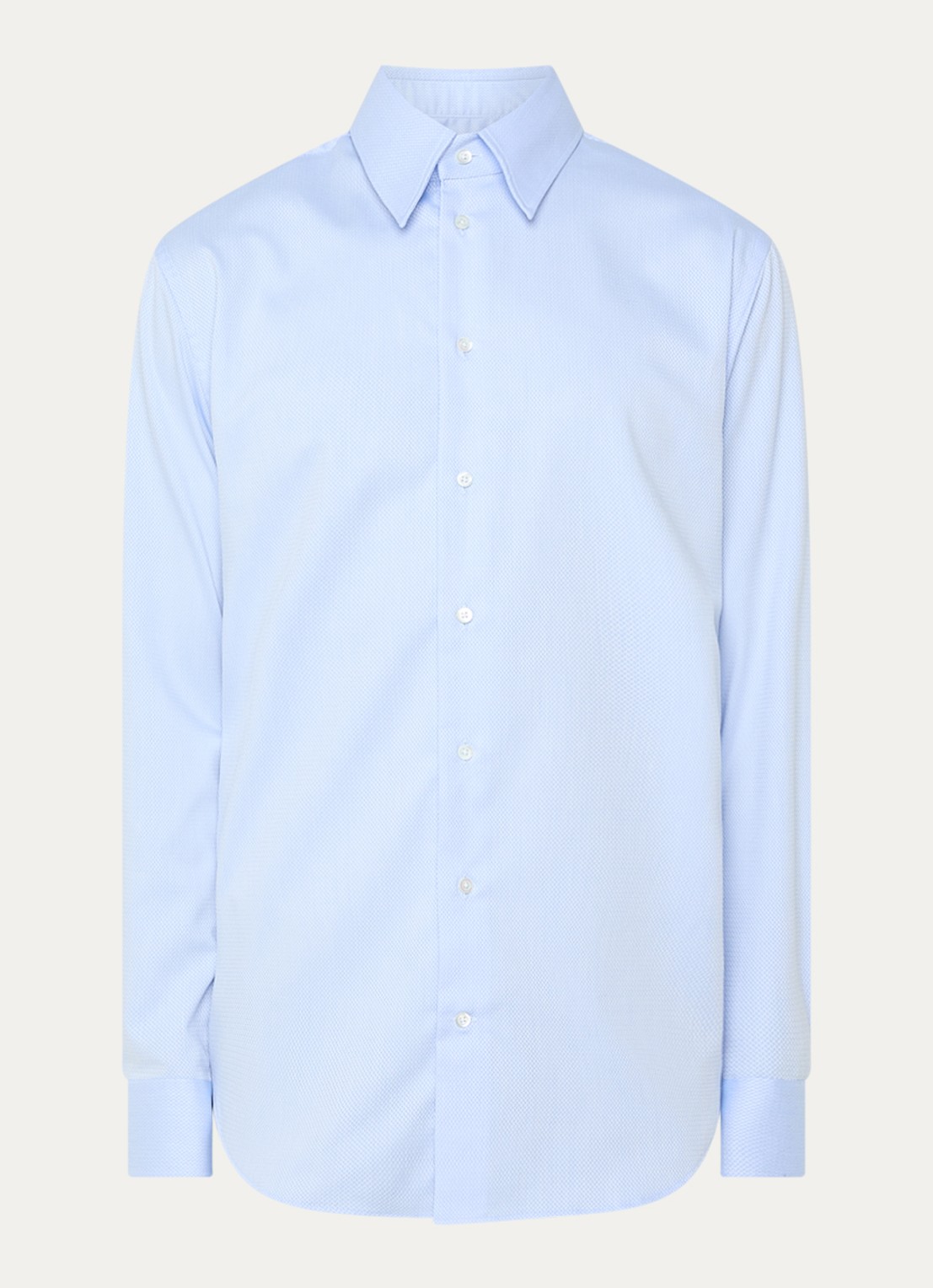 Armani Regular fit overhemd met stretch - voorkant lichtblauw