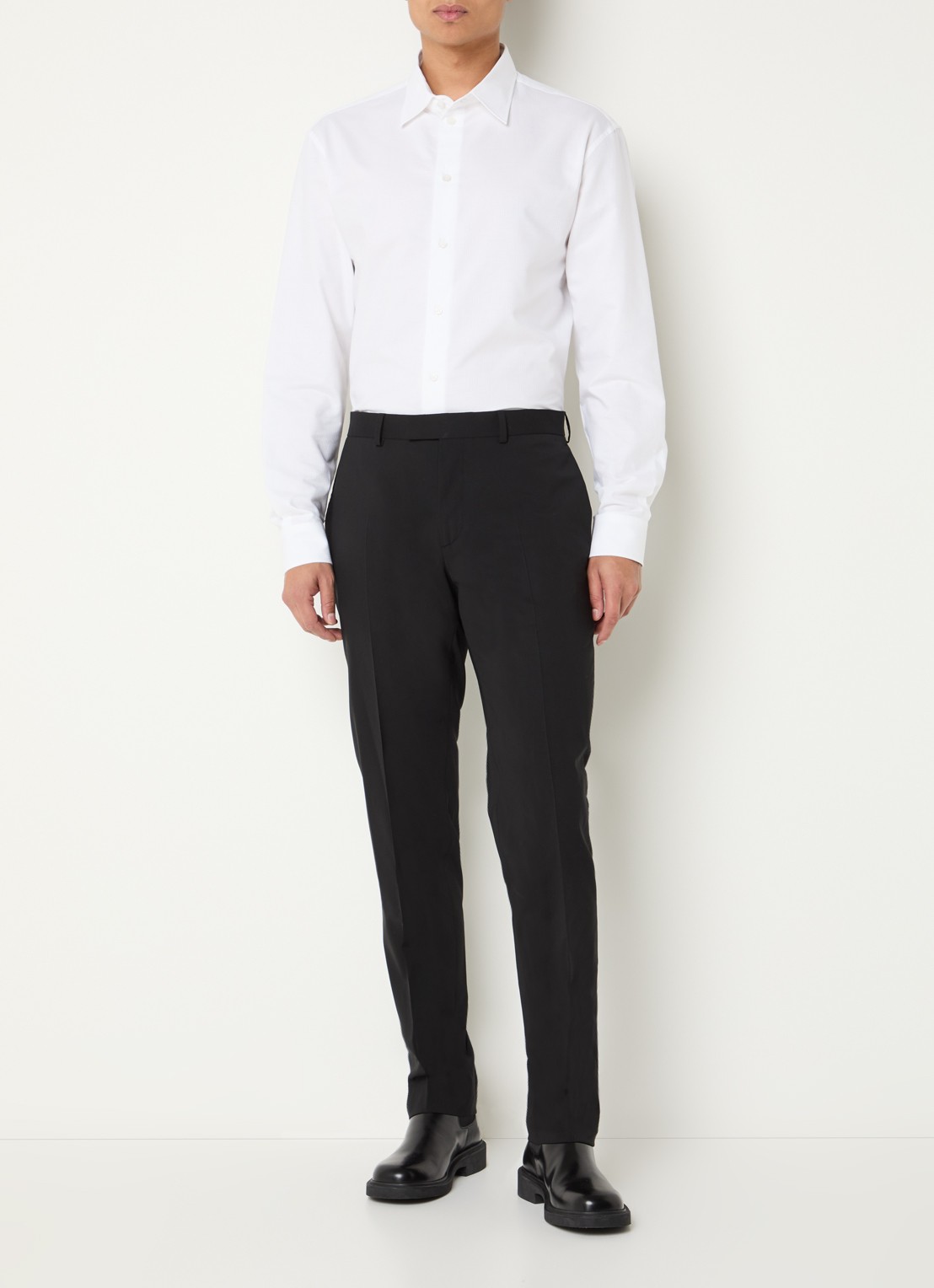 Armani Regular fit overhemd van katoen - voorkant 2 wit