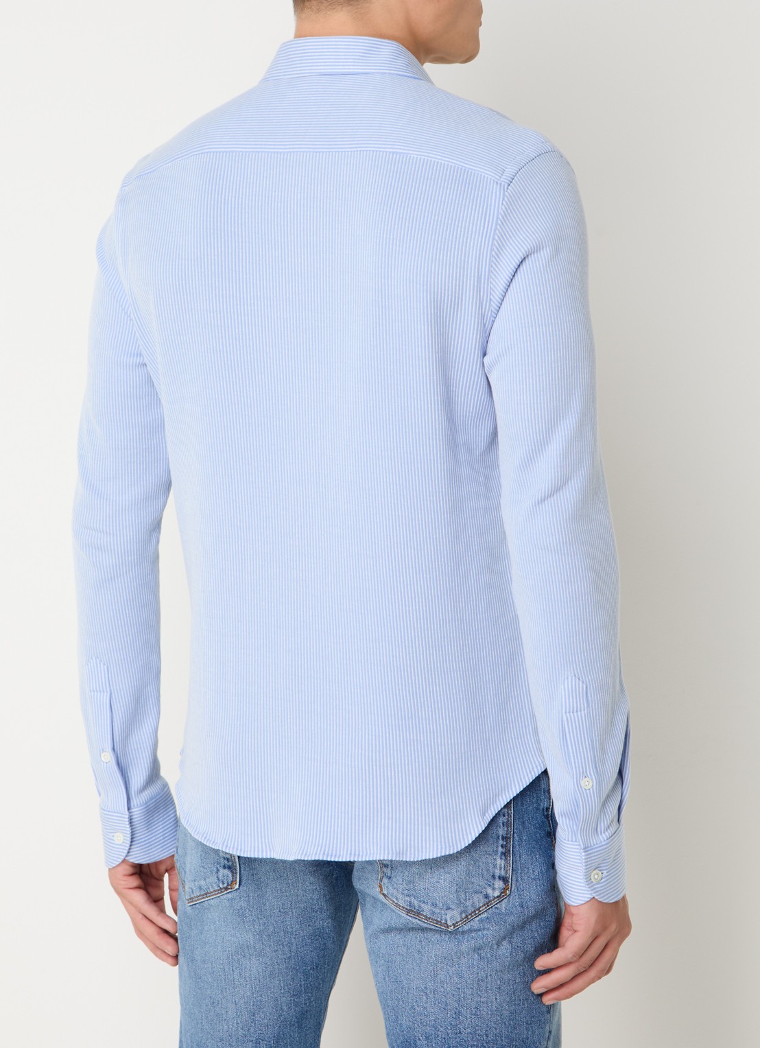 Armani Regular fit overhemd   - achterkant 3 blauwgrijs