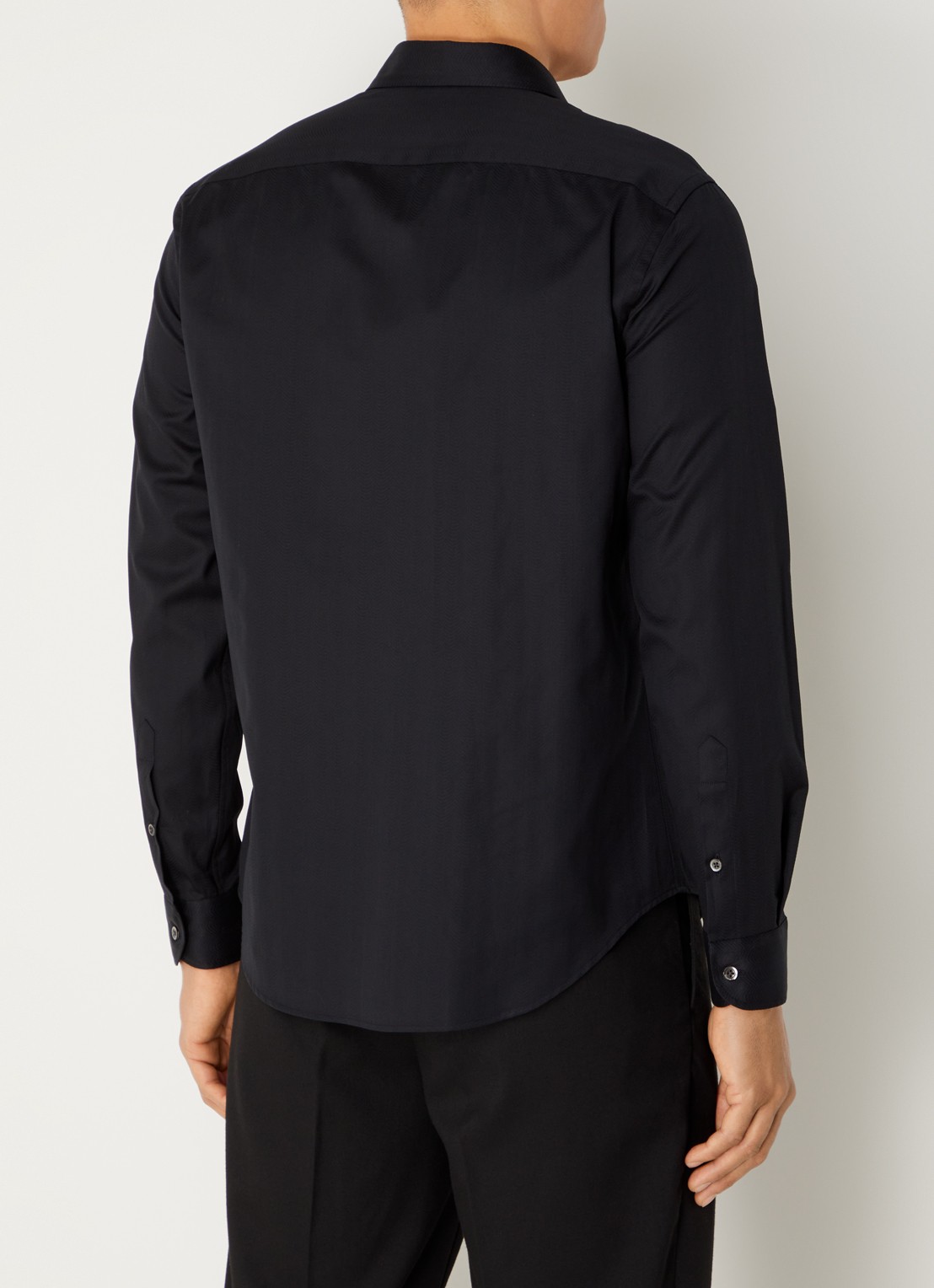 Armani Regular fit overhemd   - achterkant zwart