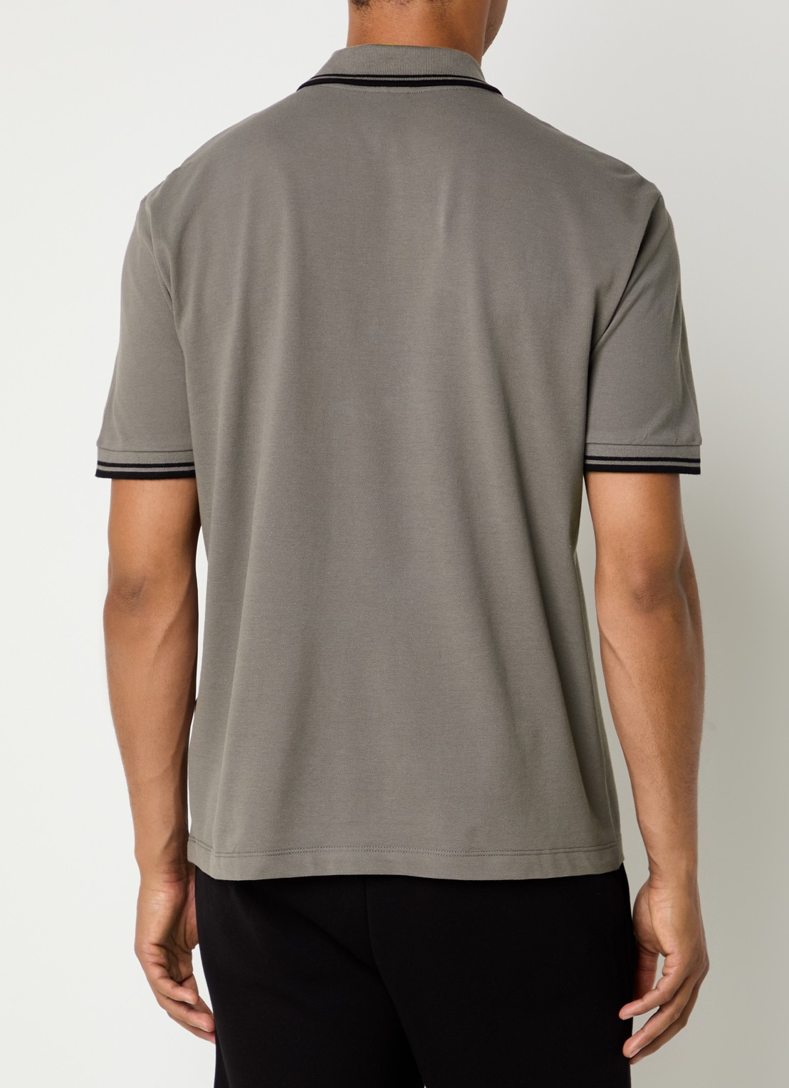 Armani Regular fit polo met logo - achterkant 3 grijs