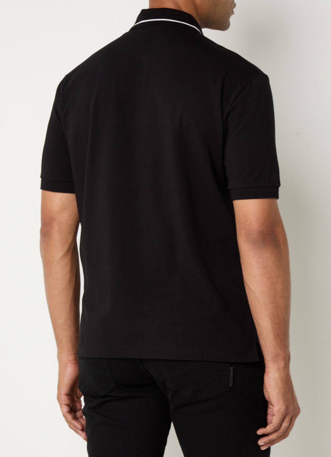 Armani Regular fit polo met logo - achterkant 2 zwart