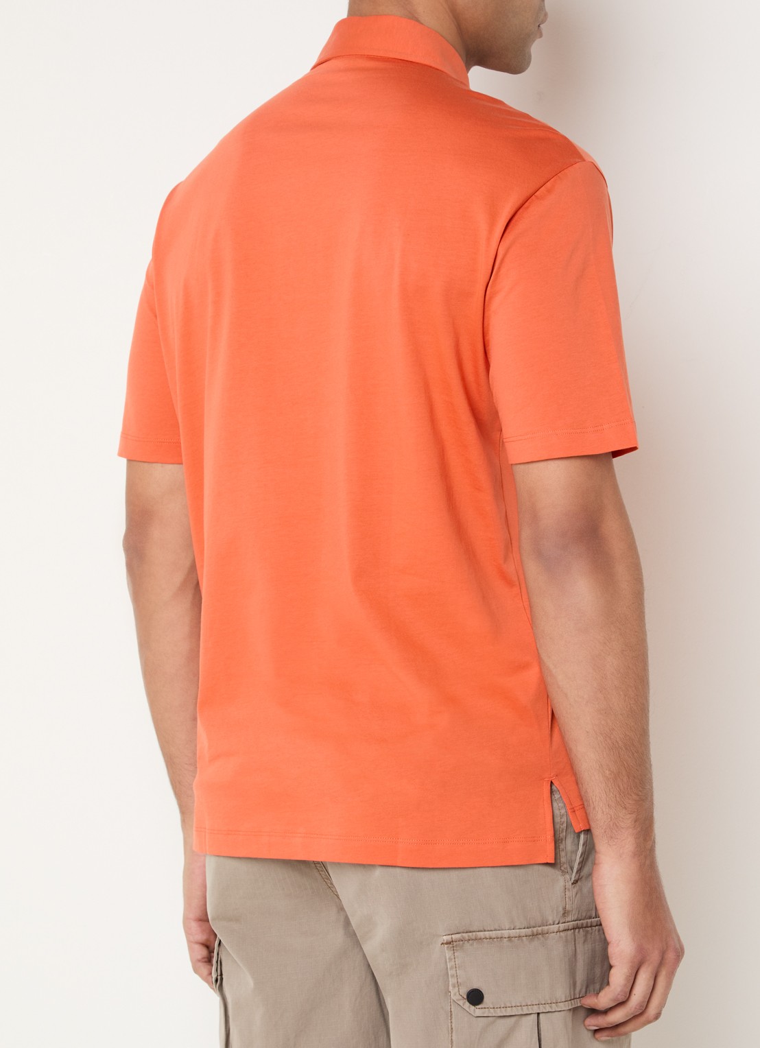 Armani Regular fit polo met logo - achterkant 2 orange