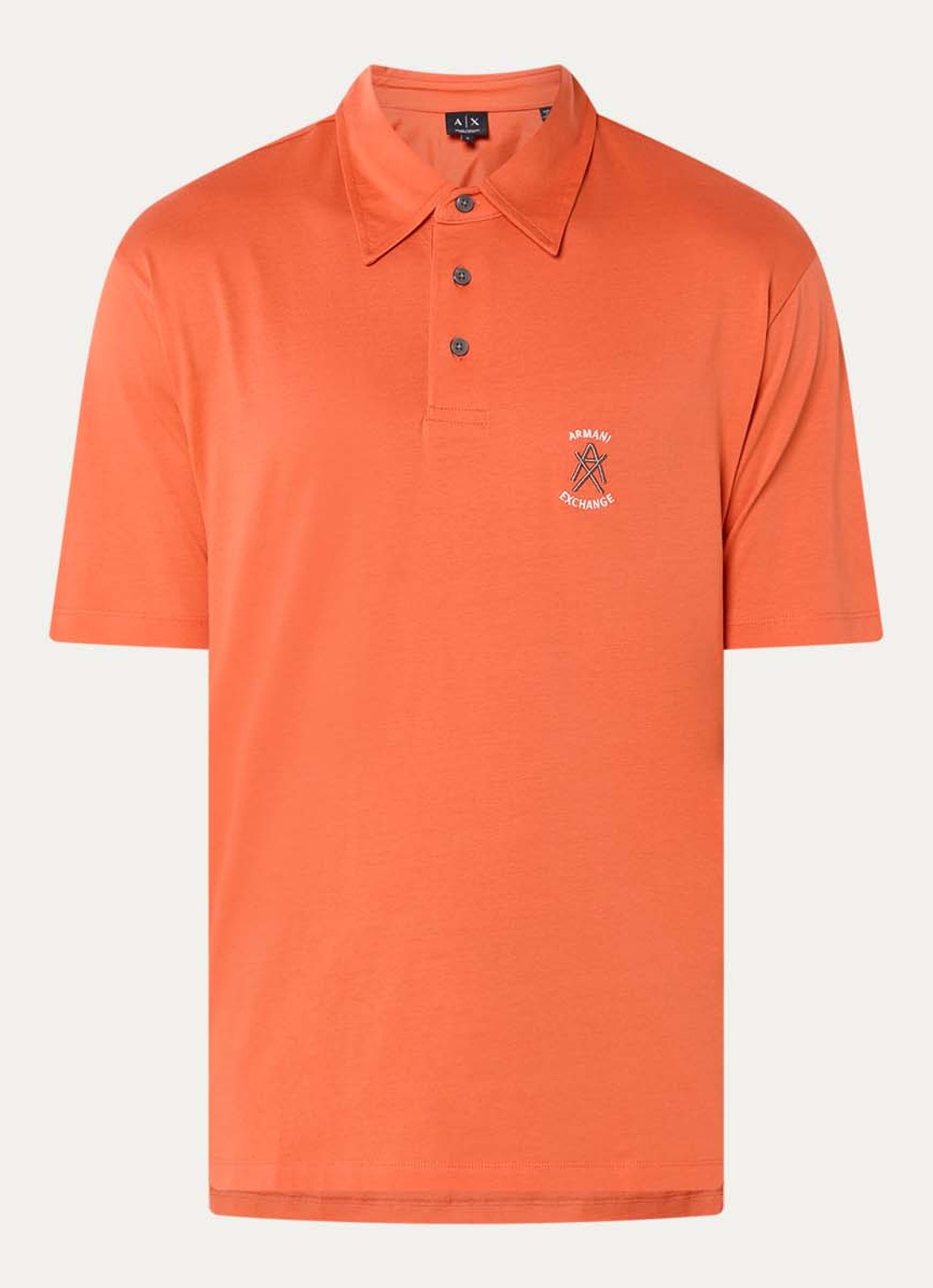 Armani Regular fit polo met logo - voorkant 3 orange
