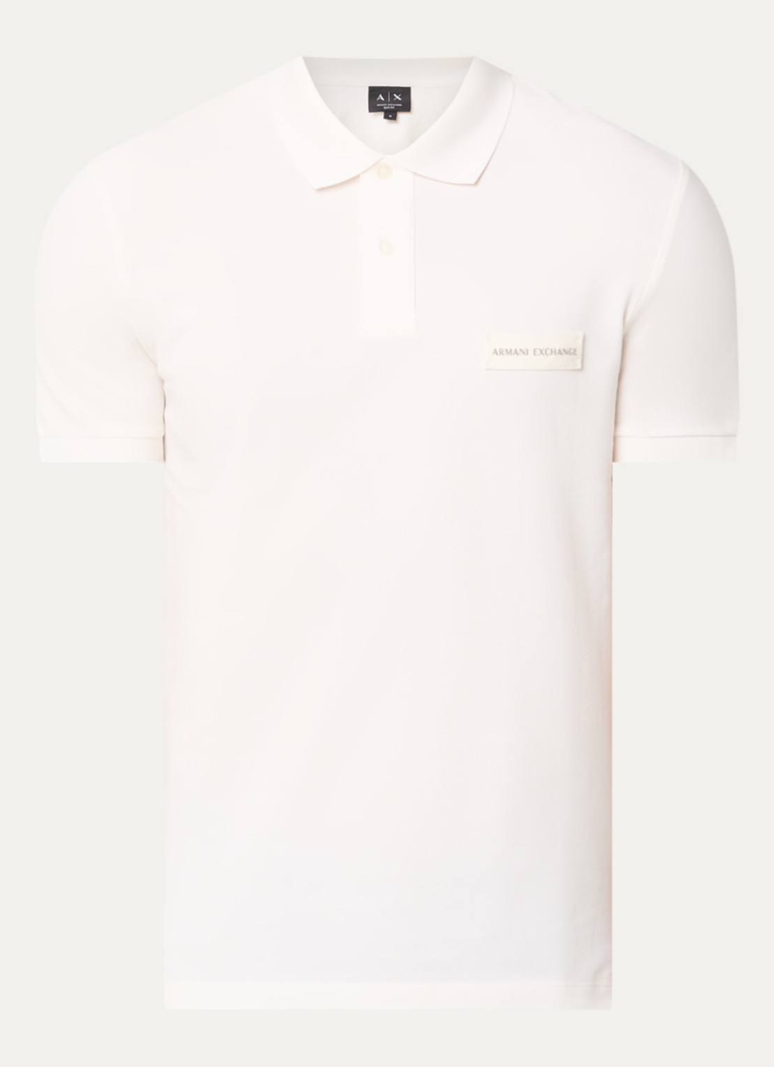 Armani Regular fit polo met logo - voorkant 3 wit