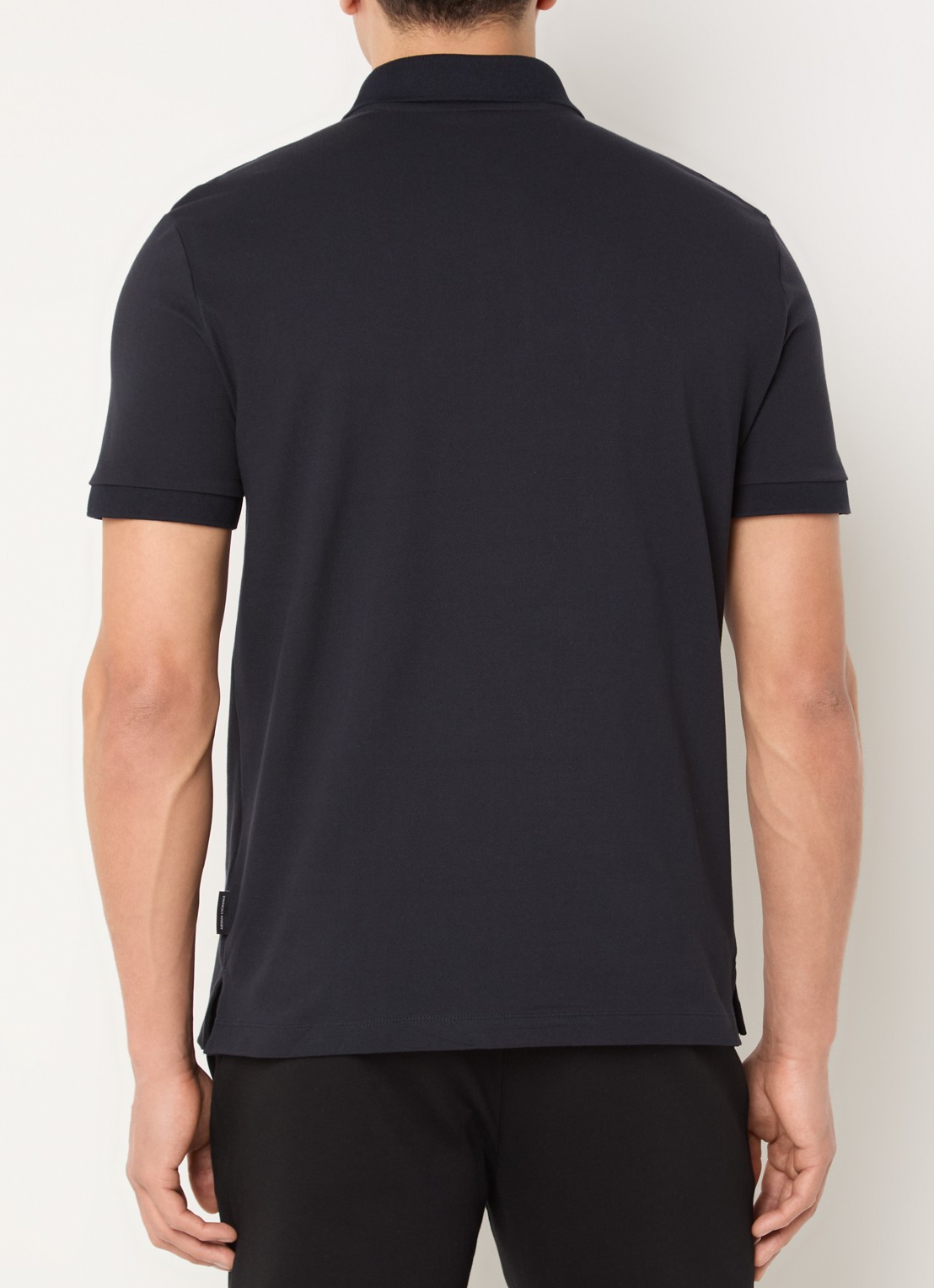 Armani Regular fit polo met logo - achterkant donkerblauw