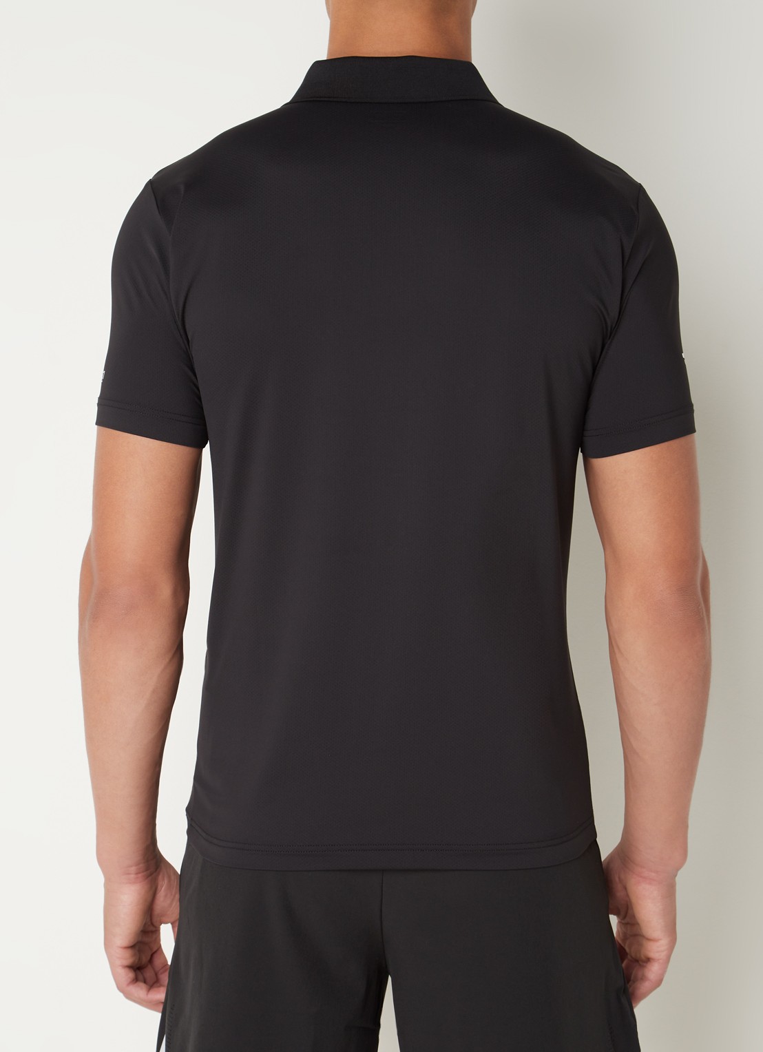 Armani Regular fit polo met logo - achterkant 4 zwart