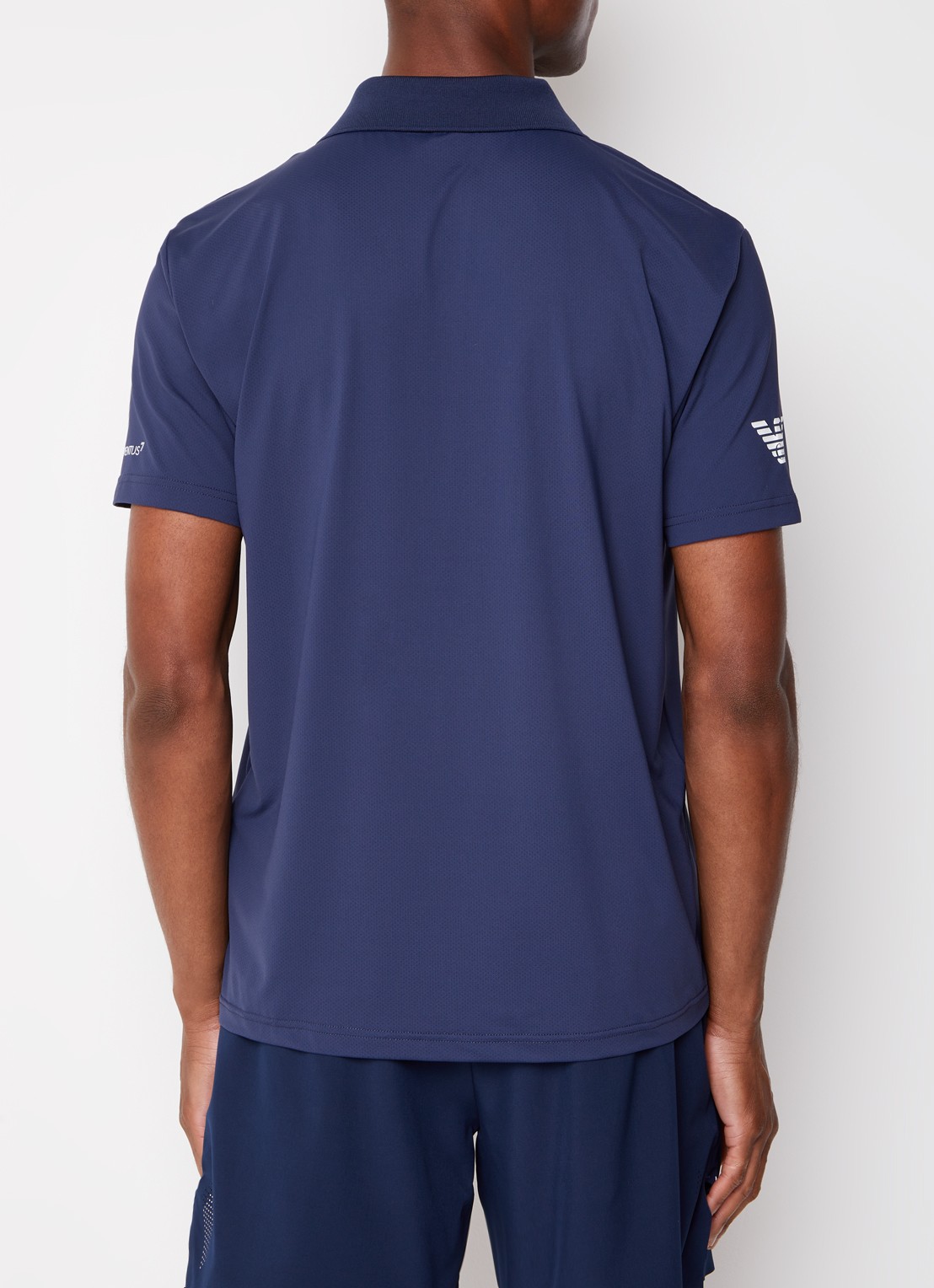 Armani Regular fit polo met logo - achterkant 2 donkerblauw