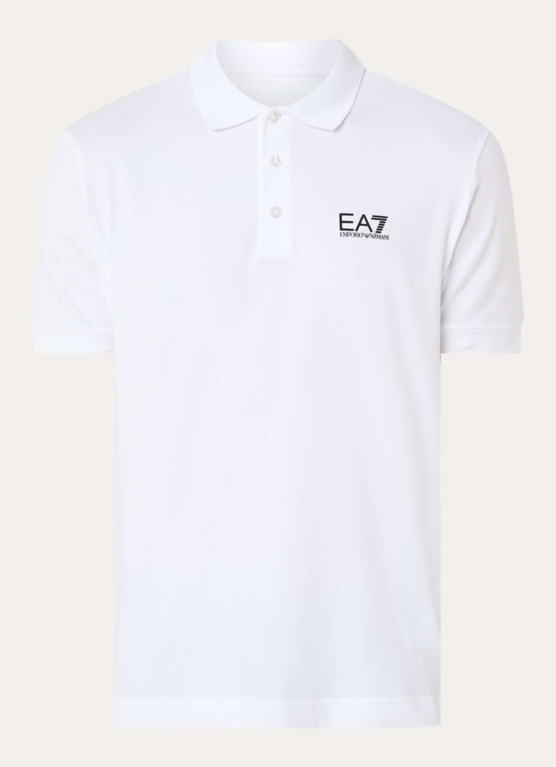 Armani Regular fit polo met logo - voorkant wit