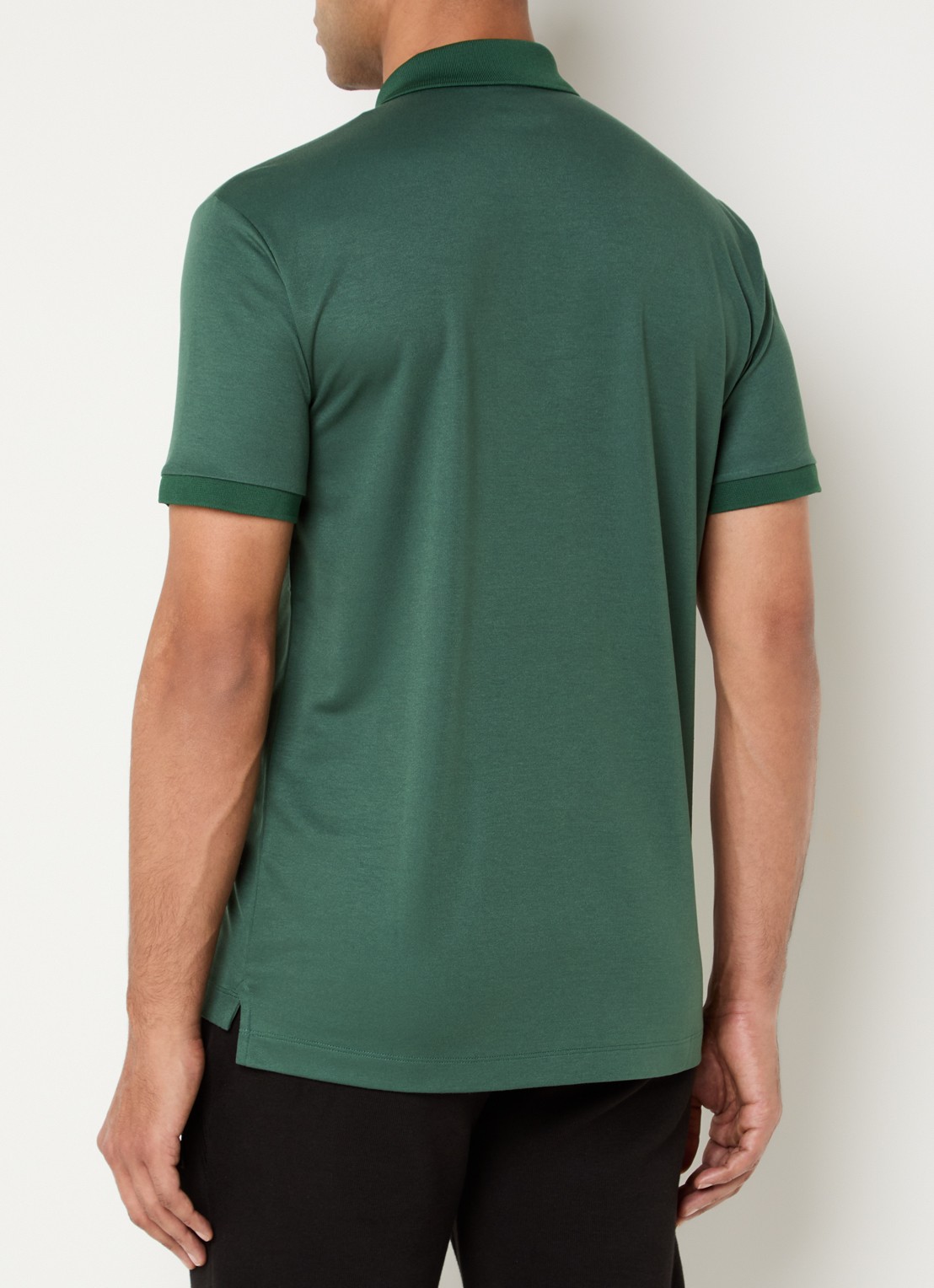 Armani Regular fit polo met logo - achterkant 3 legergroen