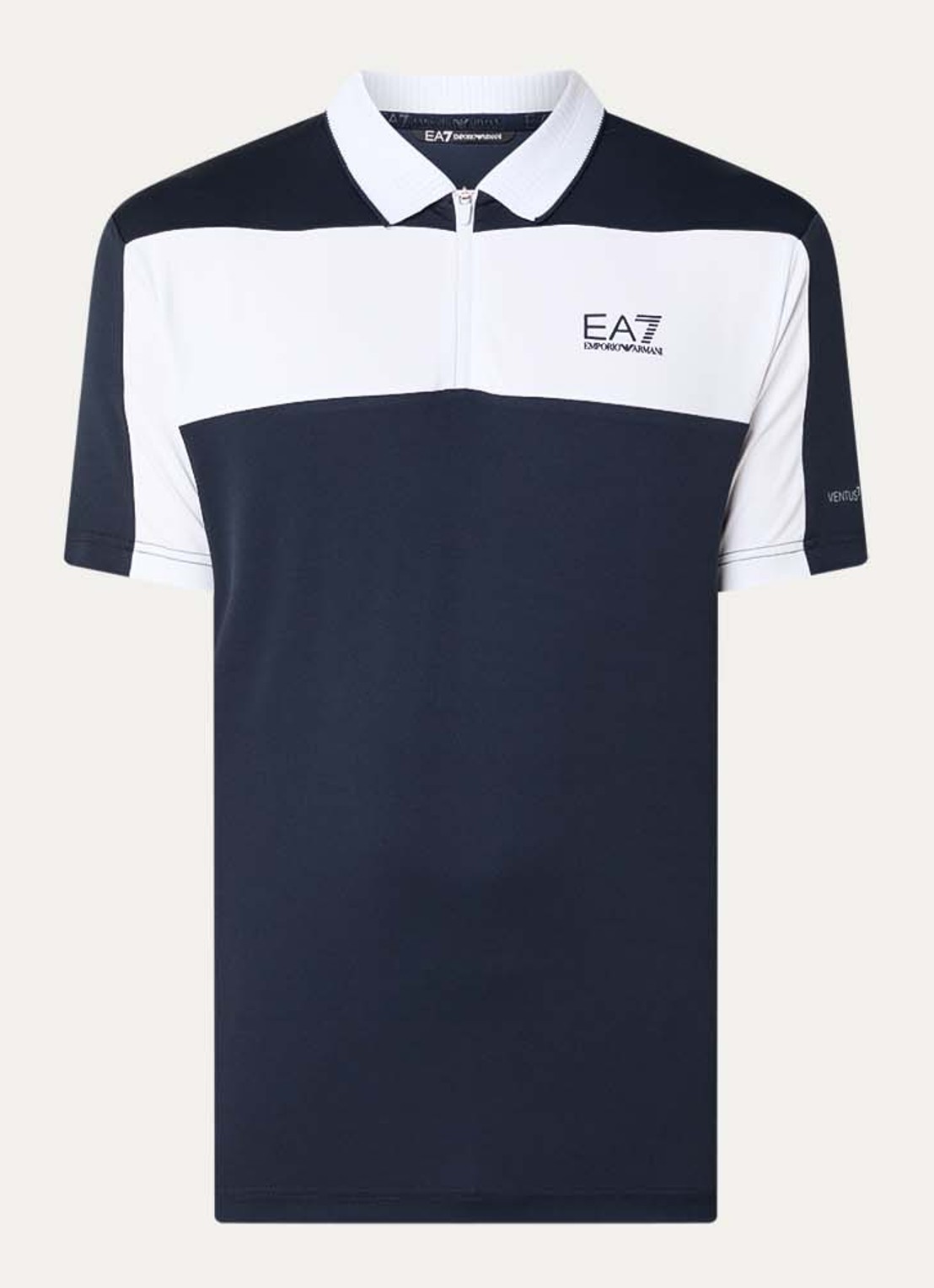 Armani Regular fit polo met logo - voorkant 3 donkerblauw