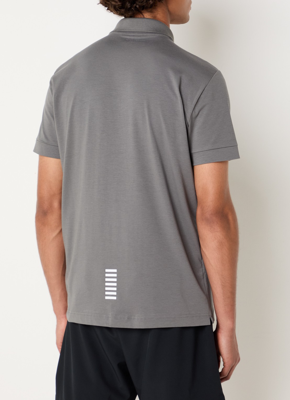 Armani Regular fit polo met logo - achterkant 2 donkergrijs