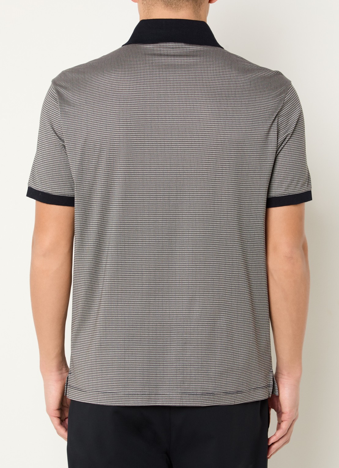 Armani Regular fit polo met logo - achterkant 3 donkerblauw