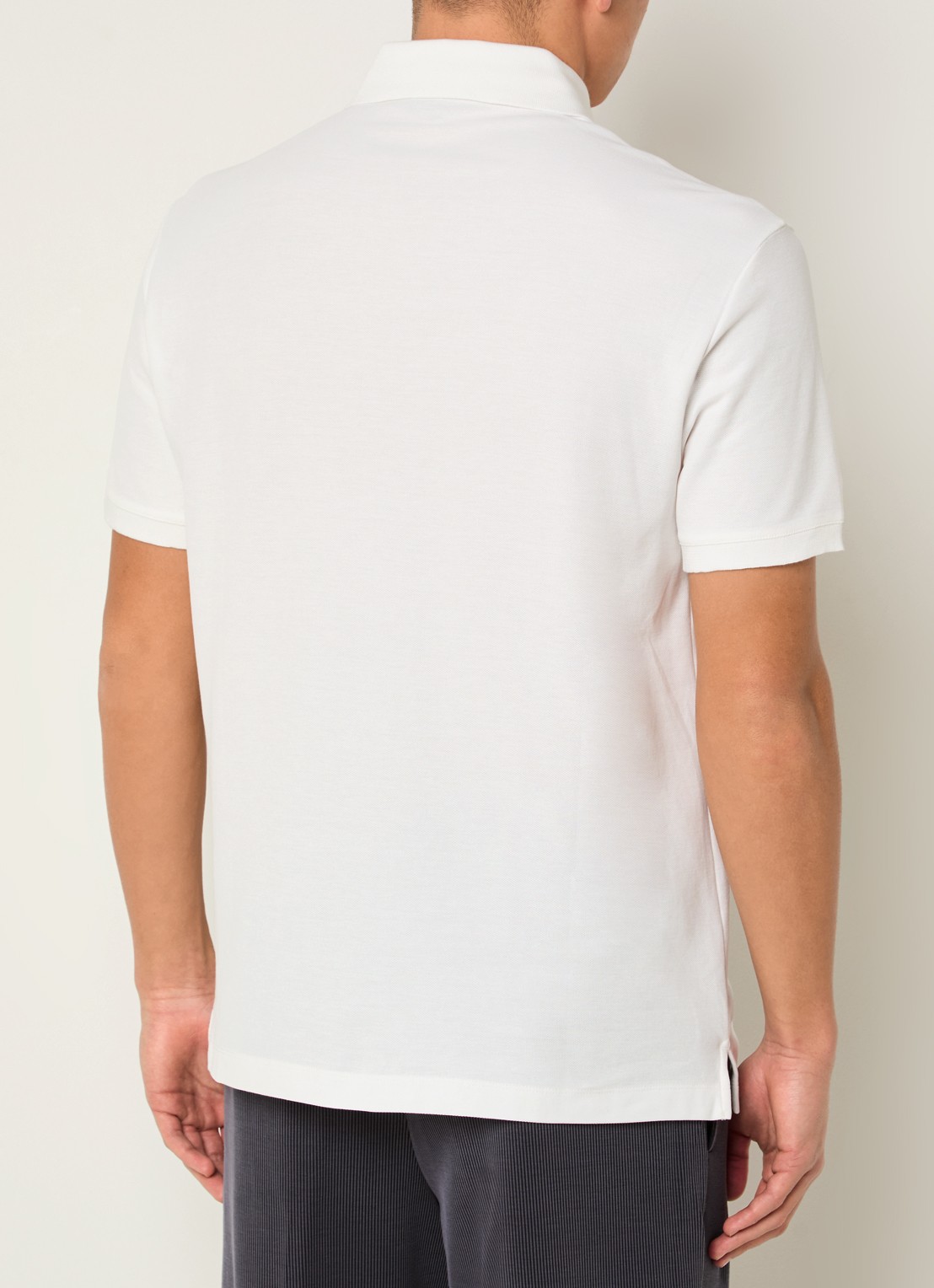 Armani Regular fit polo met logo - achterkant wit