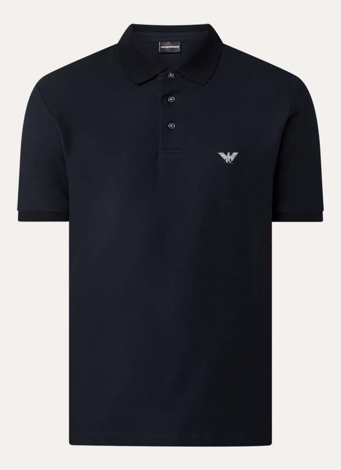 Armani Regular fit polo met logo - voorkant donkerblauw