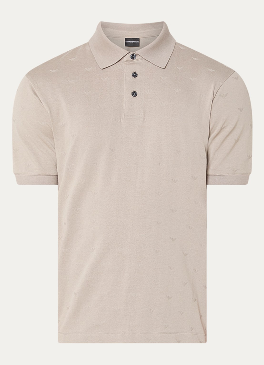 Armani Regular fit polo met logo - voorkant 3 beige