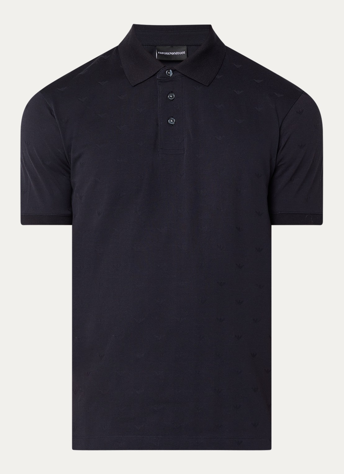 Armani Regular fit polo met logo - voorkant 3 donkerblauw