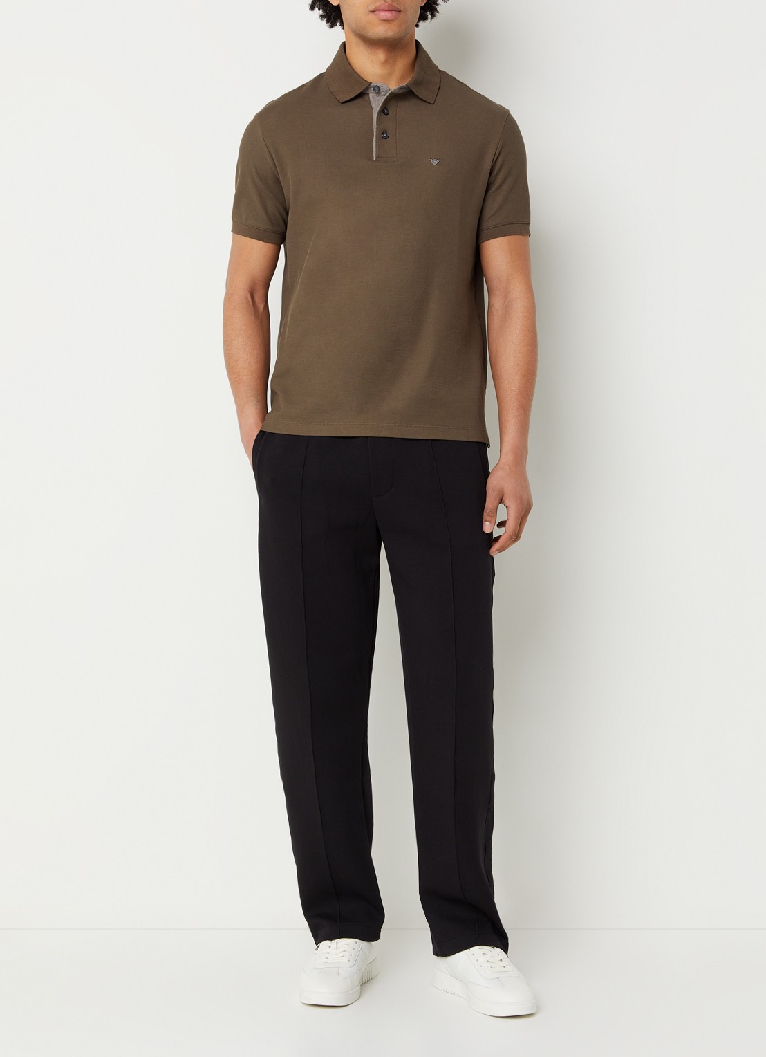 Armani Regular fit polo met logo - voorkant 3 groen