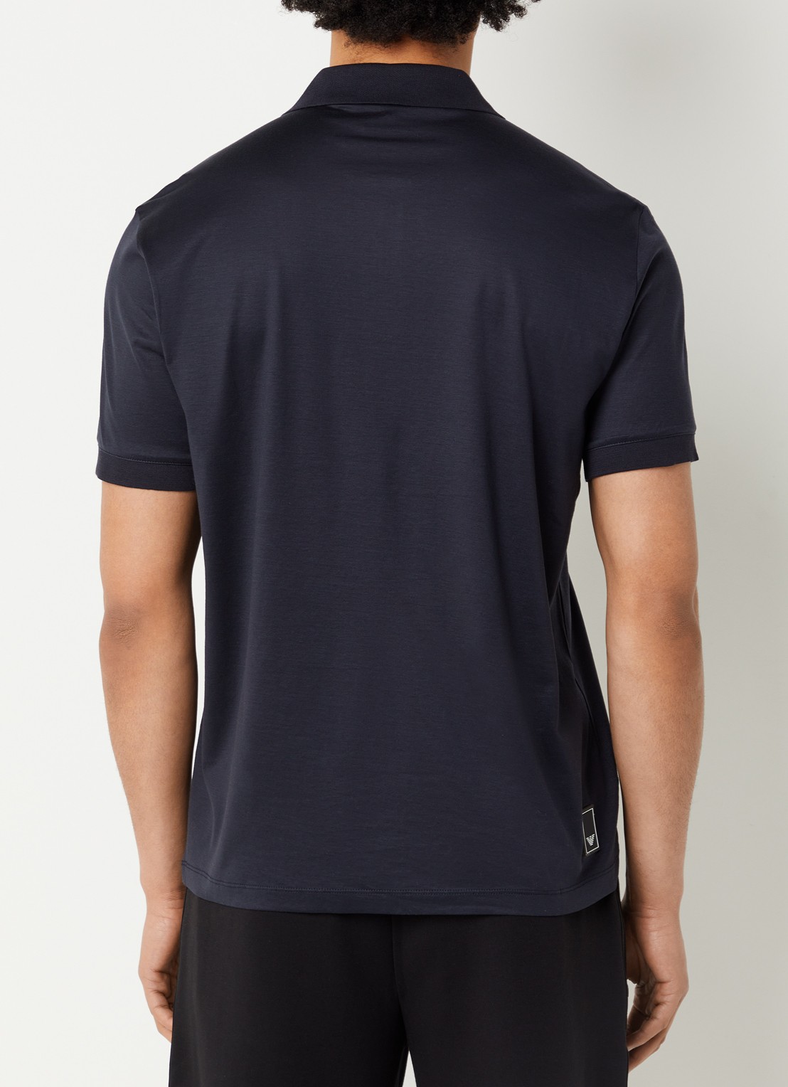 Armani Regular fit polo met logo - achterkant donkerblauw