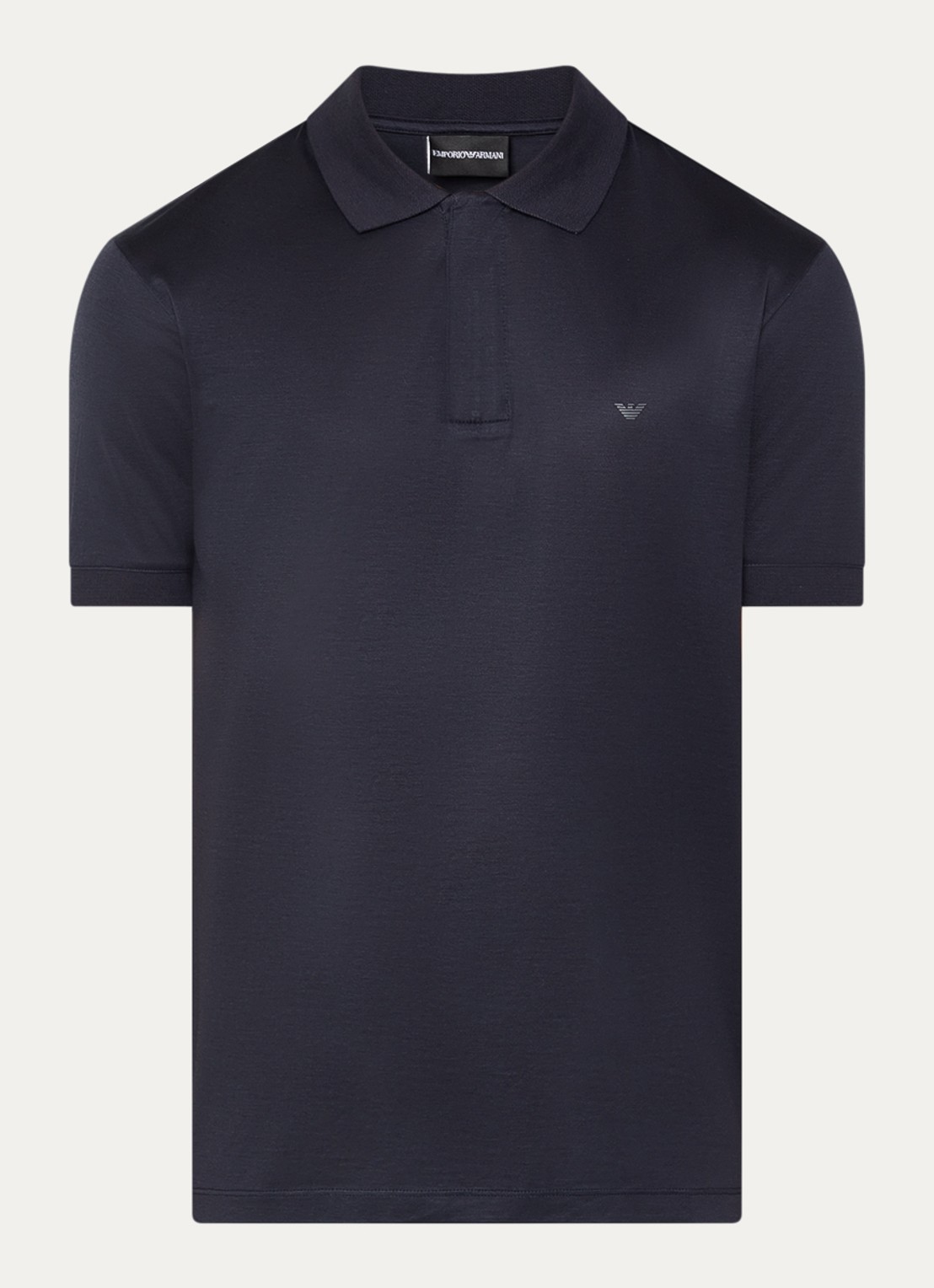 Armani Regular fit polo met logo - voorkant 2 donkerblauw