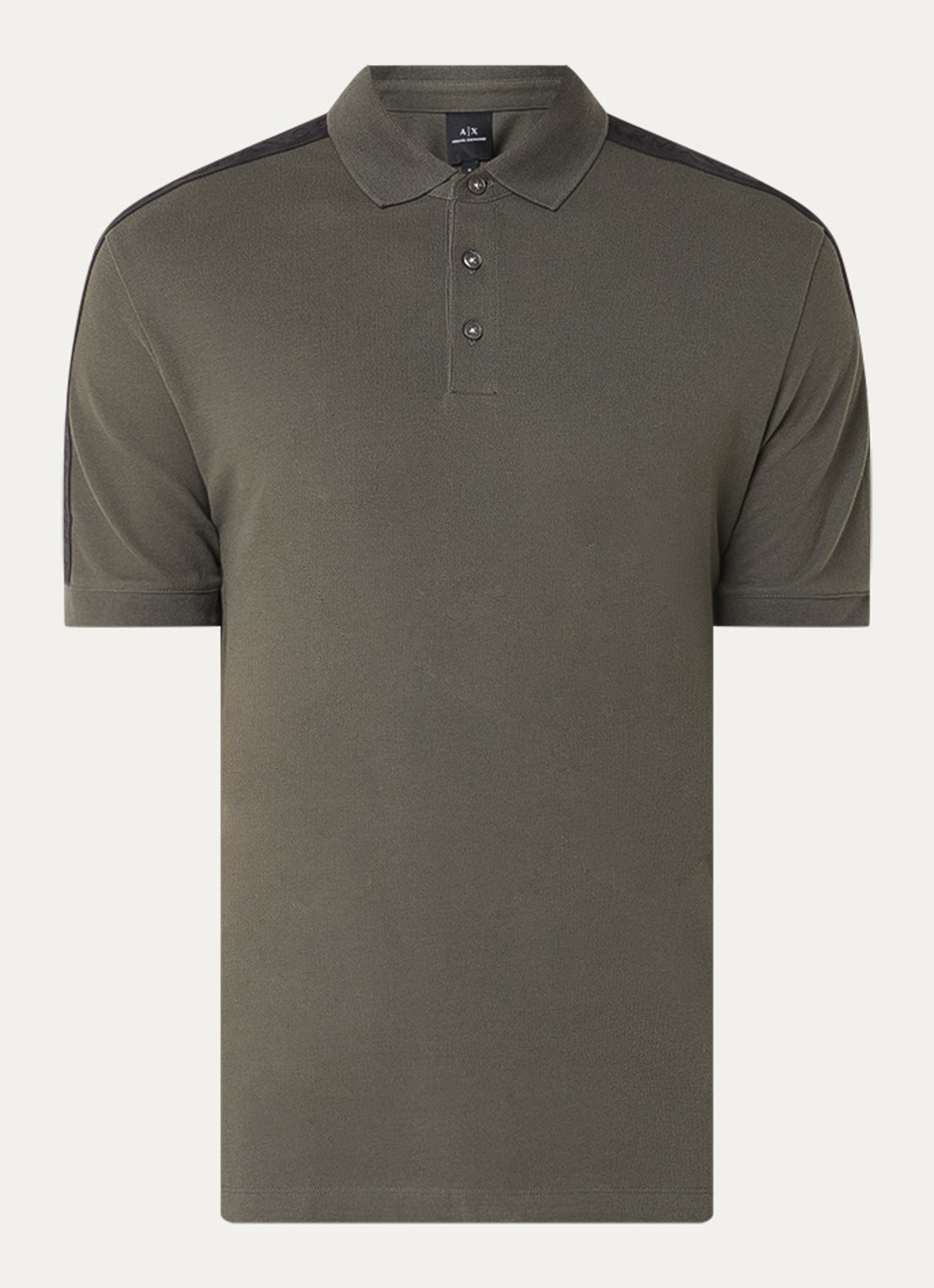 Armani Regular fit polo met logoband - voorkant 2 bronsgroen