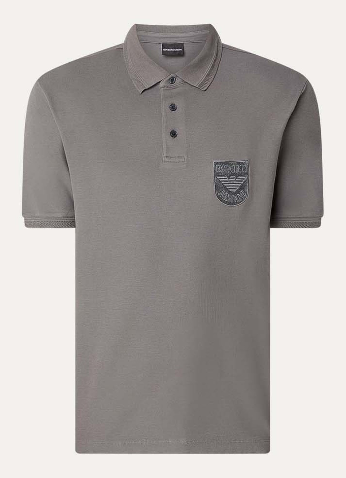 Armani Regular fit polo met logoborduring - voorkant 2 rood