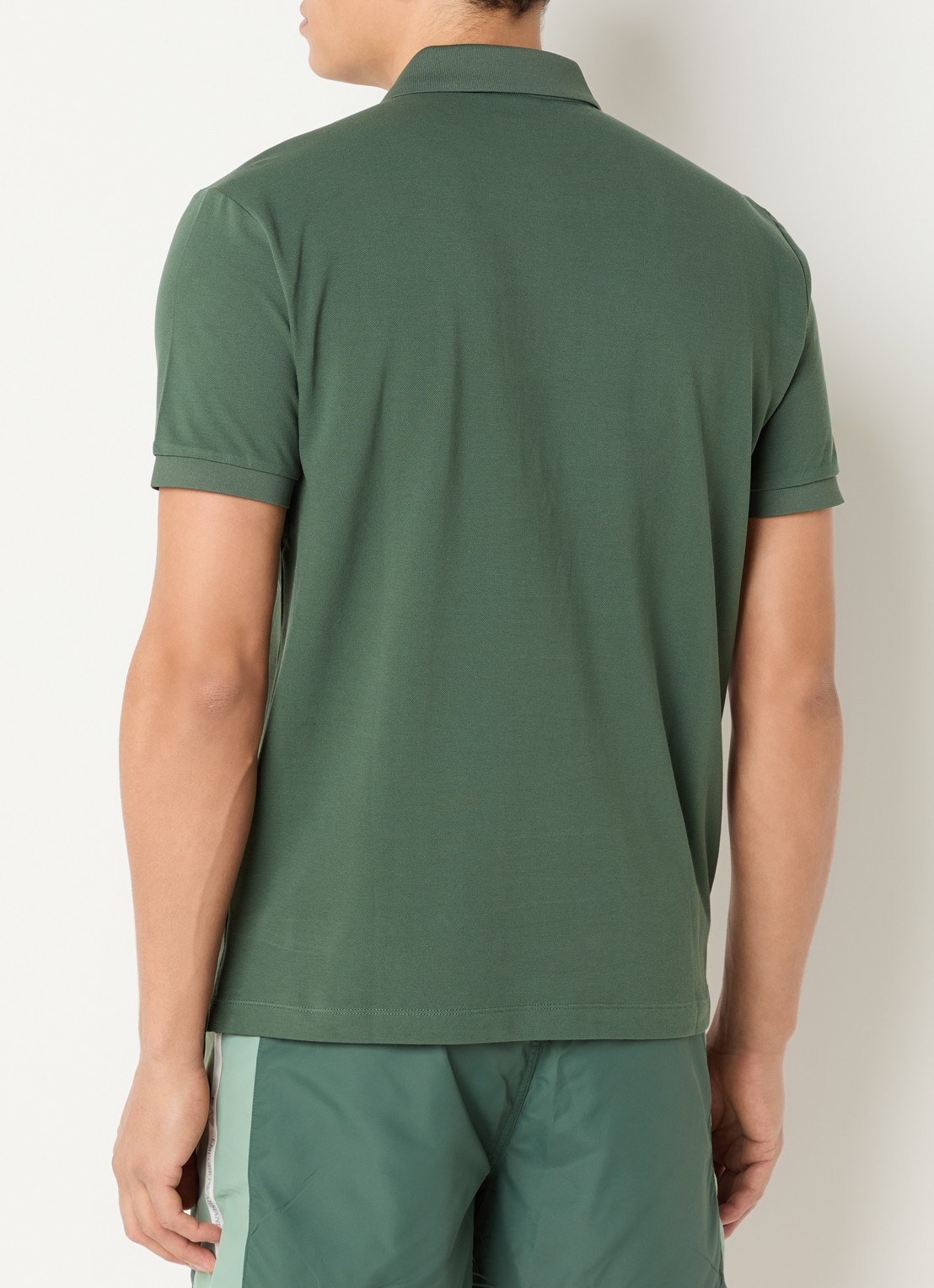 Armani Regular fit polo met logoprint - achterkant groen