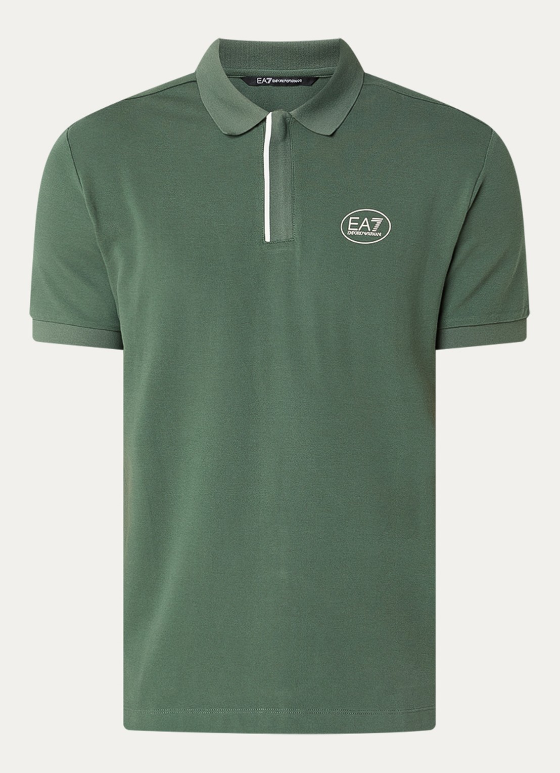 Armani Regular fit polo met logoprint - voorkant 3 groen