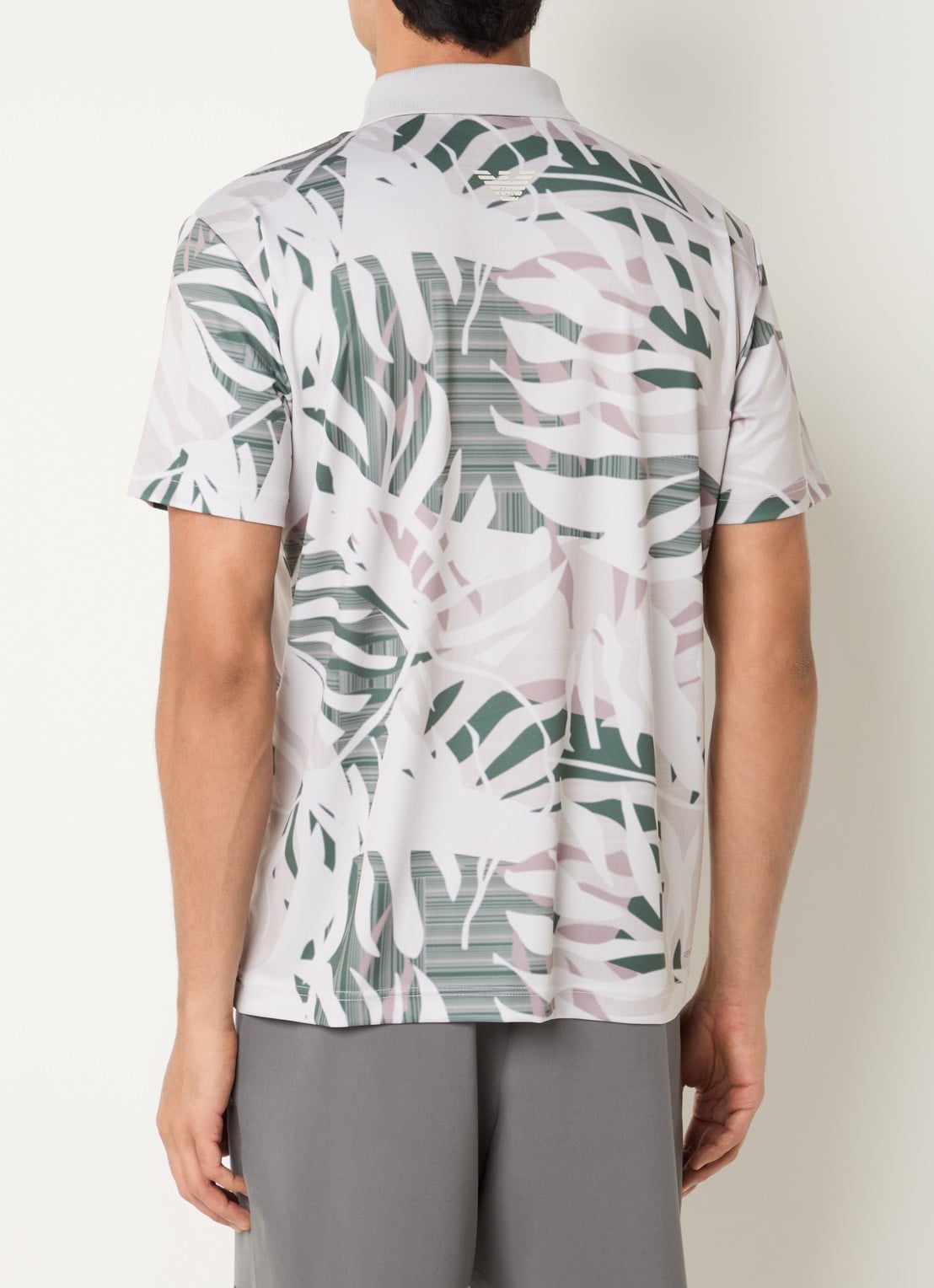 Armani Regular fit polo met print - achterkant 4 beige