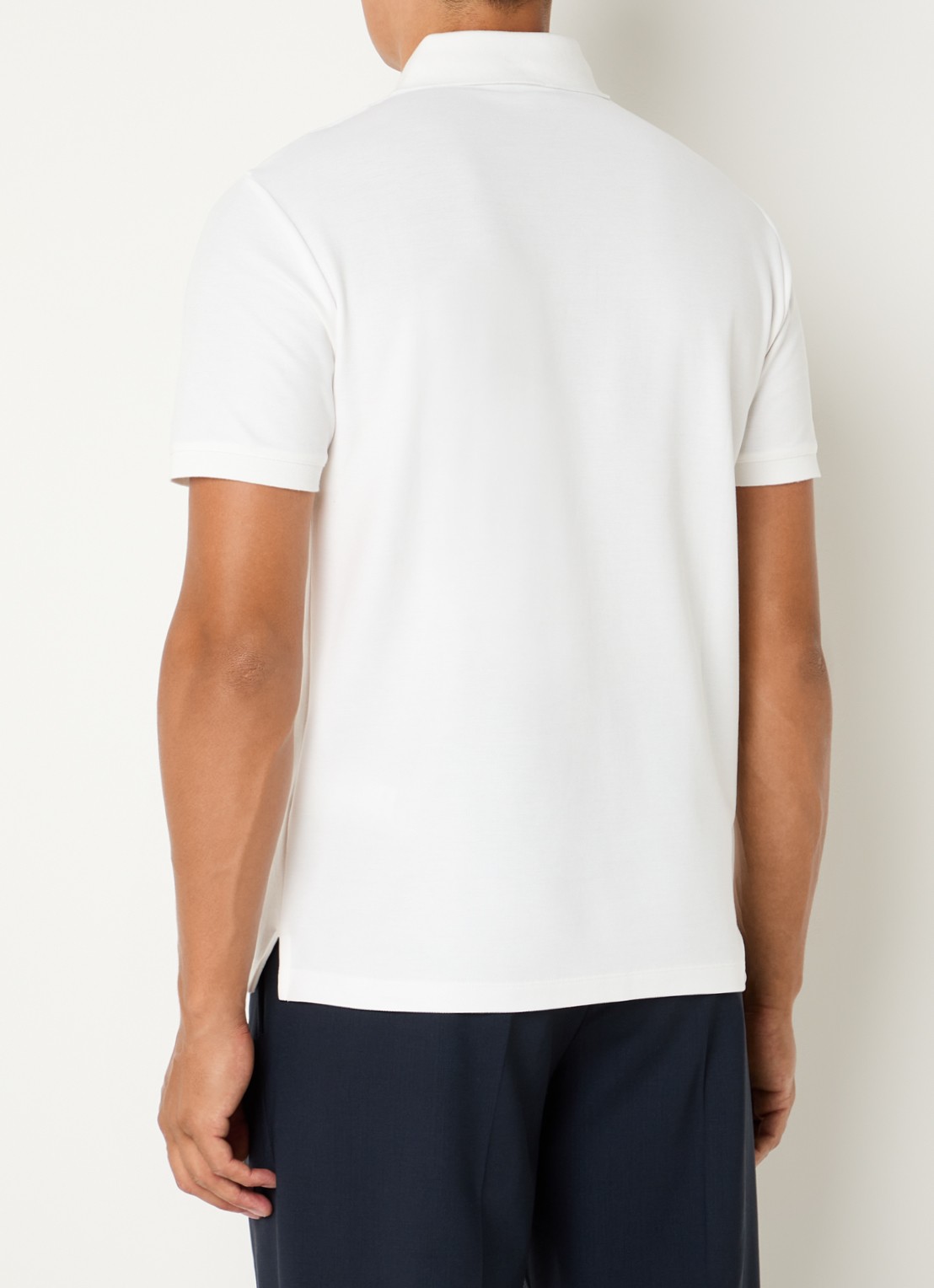 Armani Regular fit polo met stretch - achterkant 4 wit