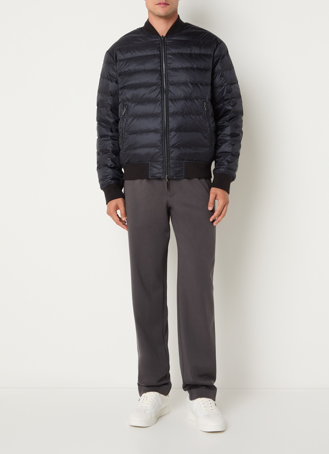 Armani Reversible bomberjack met donsvulling - voorkant 3 donkerblauw