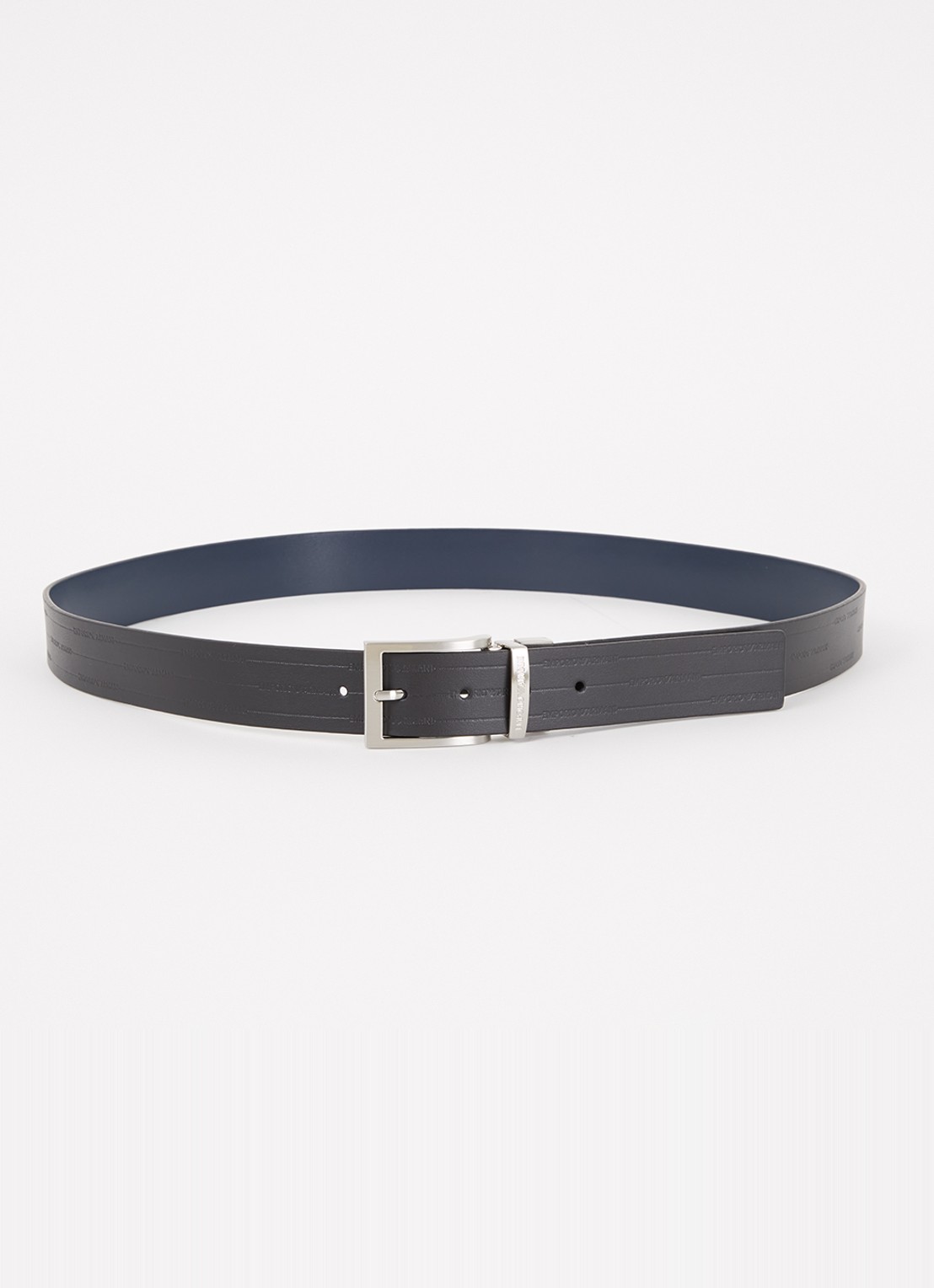 Armani Reversible riem van leer - voorkant 2 zwart