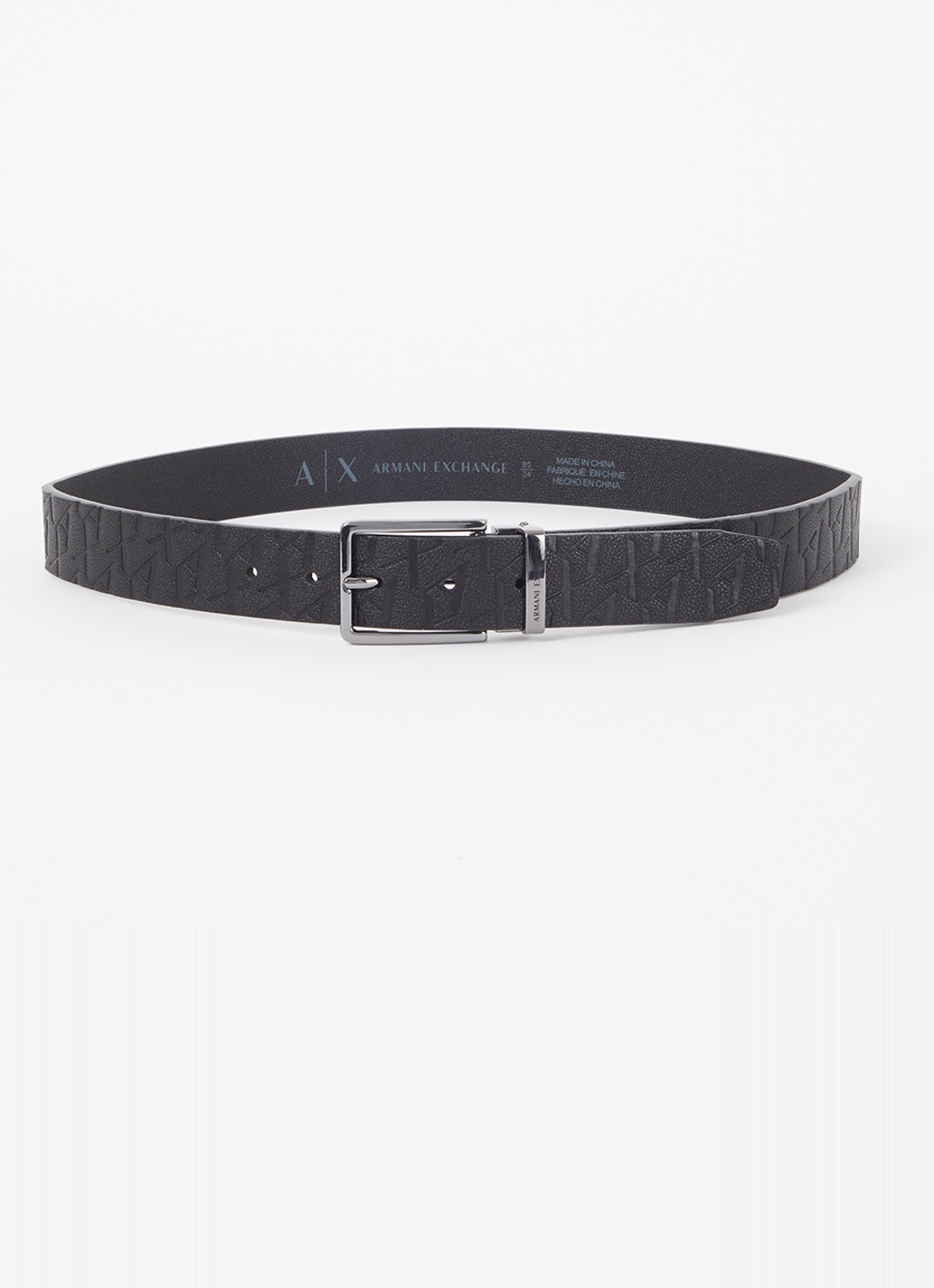 Armani Riem met logo - voorkant zwart