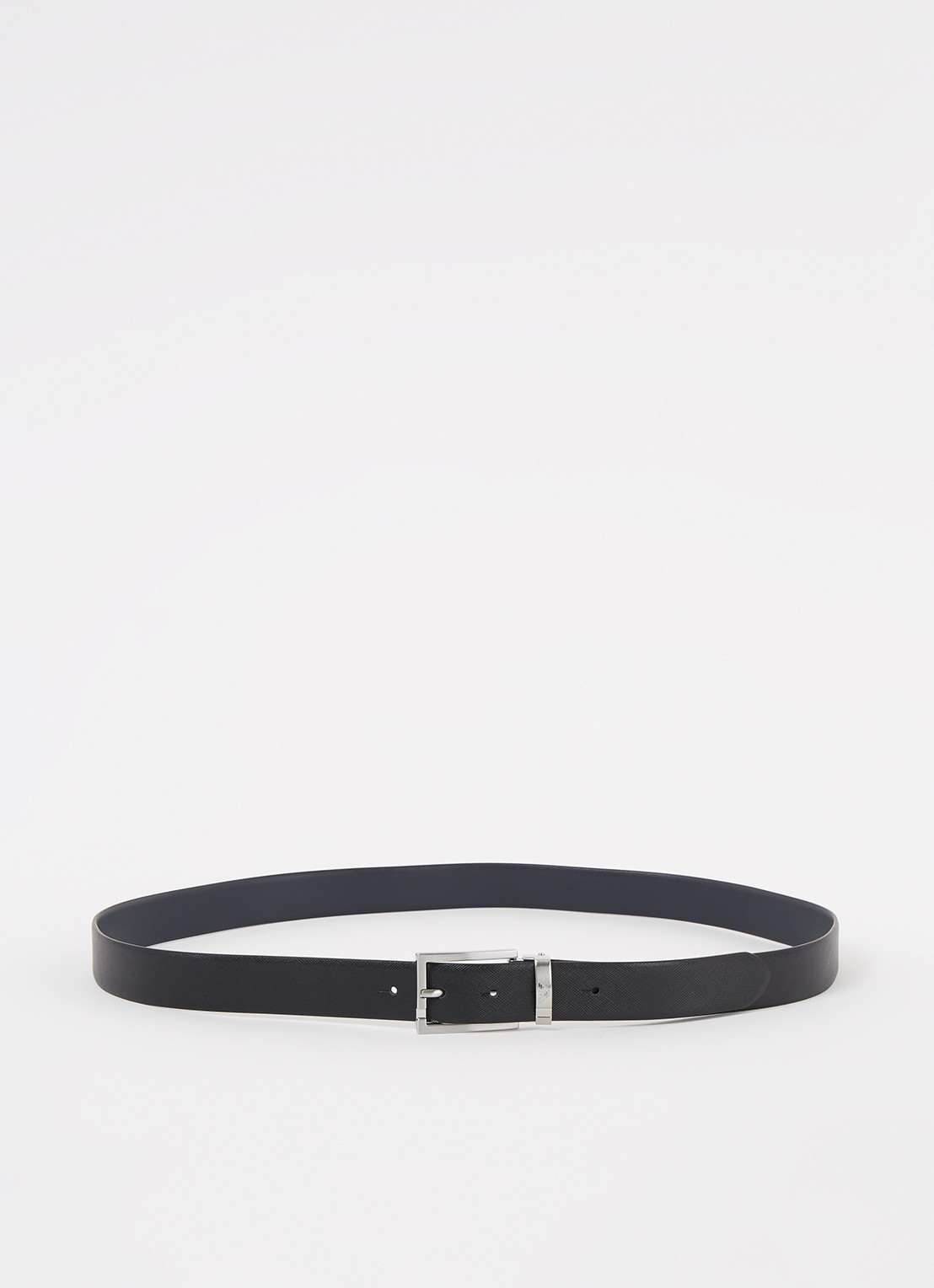 Armani Riem van leer in giftbox  - voorkant 3 zwart
