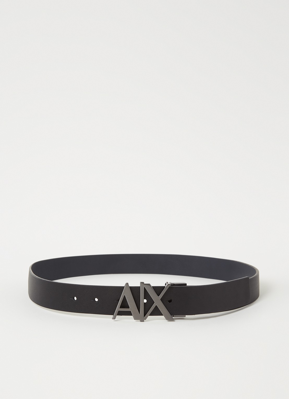 Armani Riem van leer - voorkant zwart