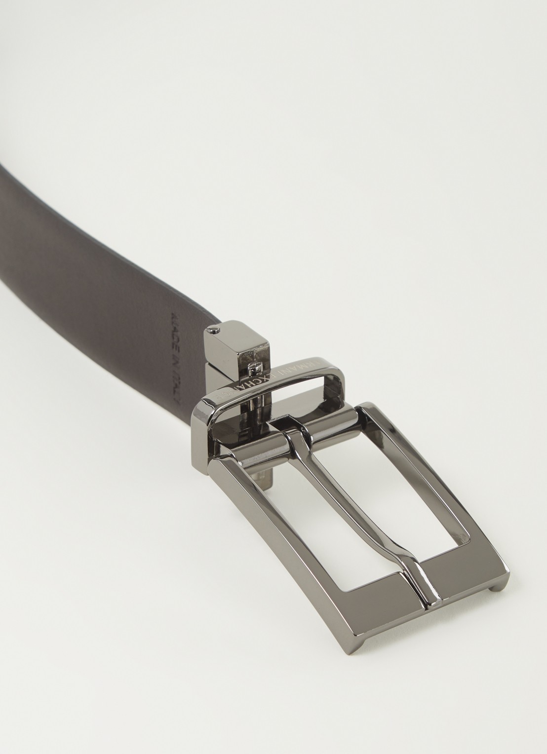 Armani Riem van leer - detail 2 zwart
