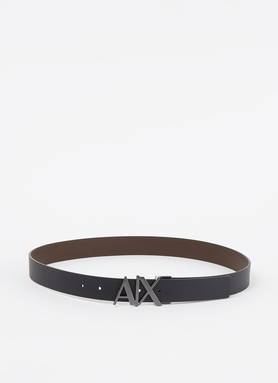 Armani Riem van leer - voorkant donkerbruin