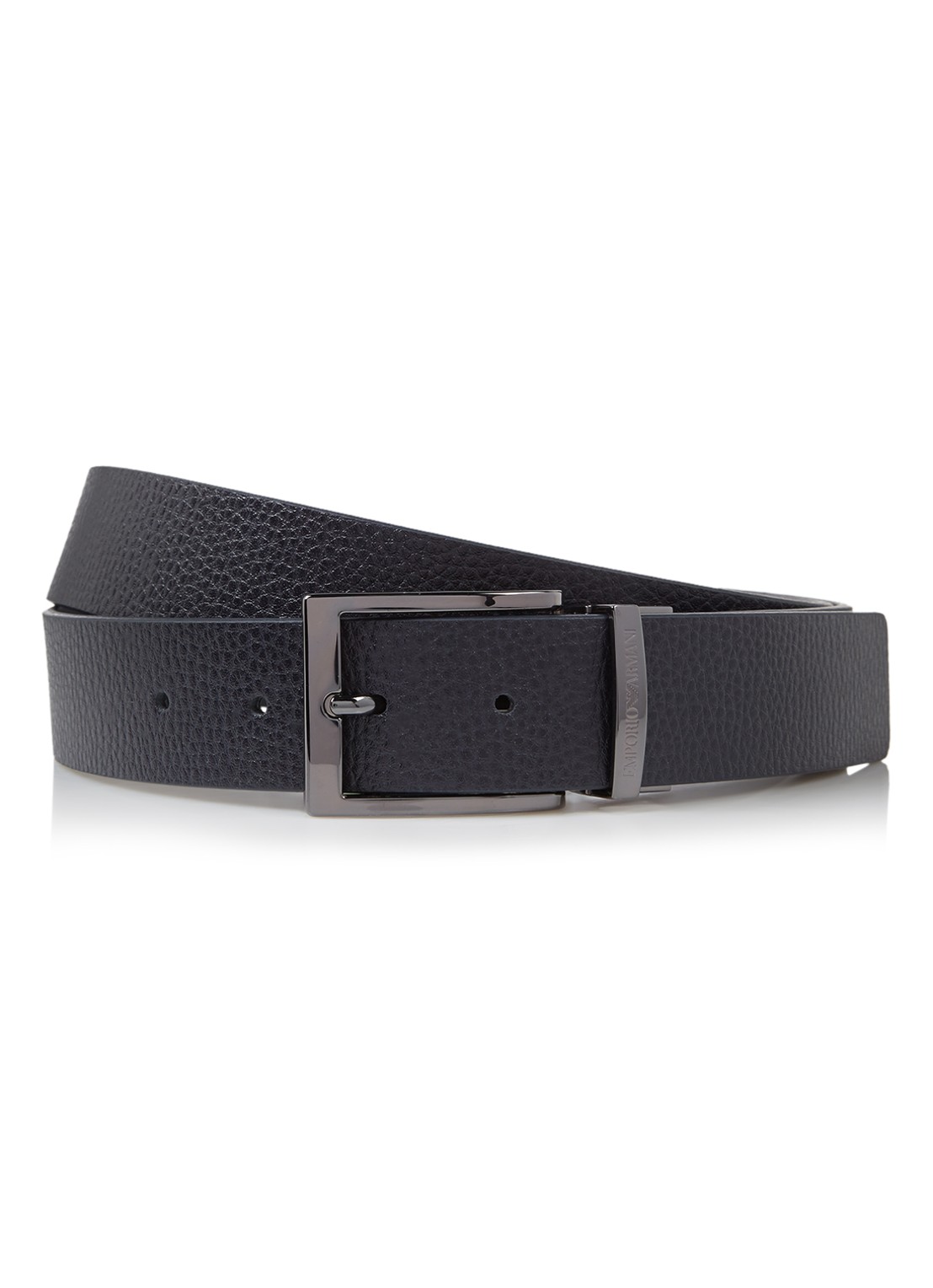 Armani Riem van leer - voorkant donkerblauw