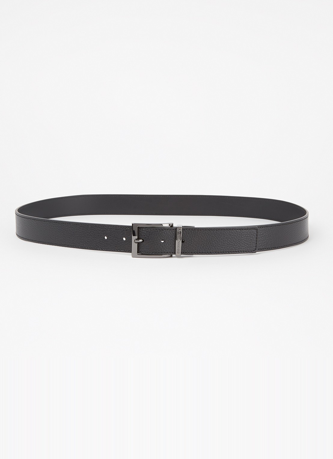 Armani Riem van leer - voorkant 3 diepzwart