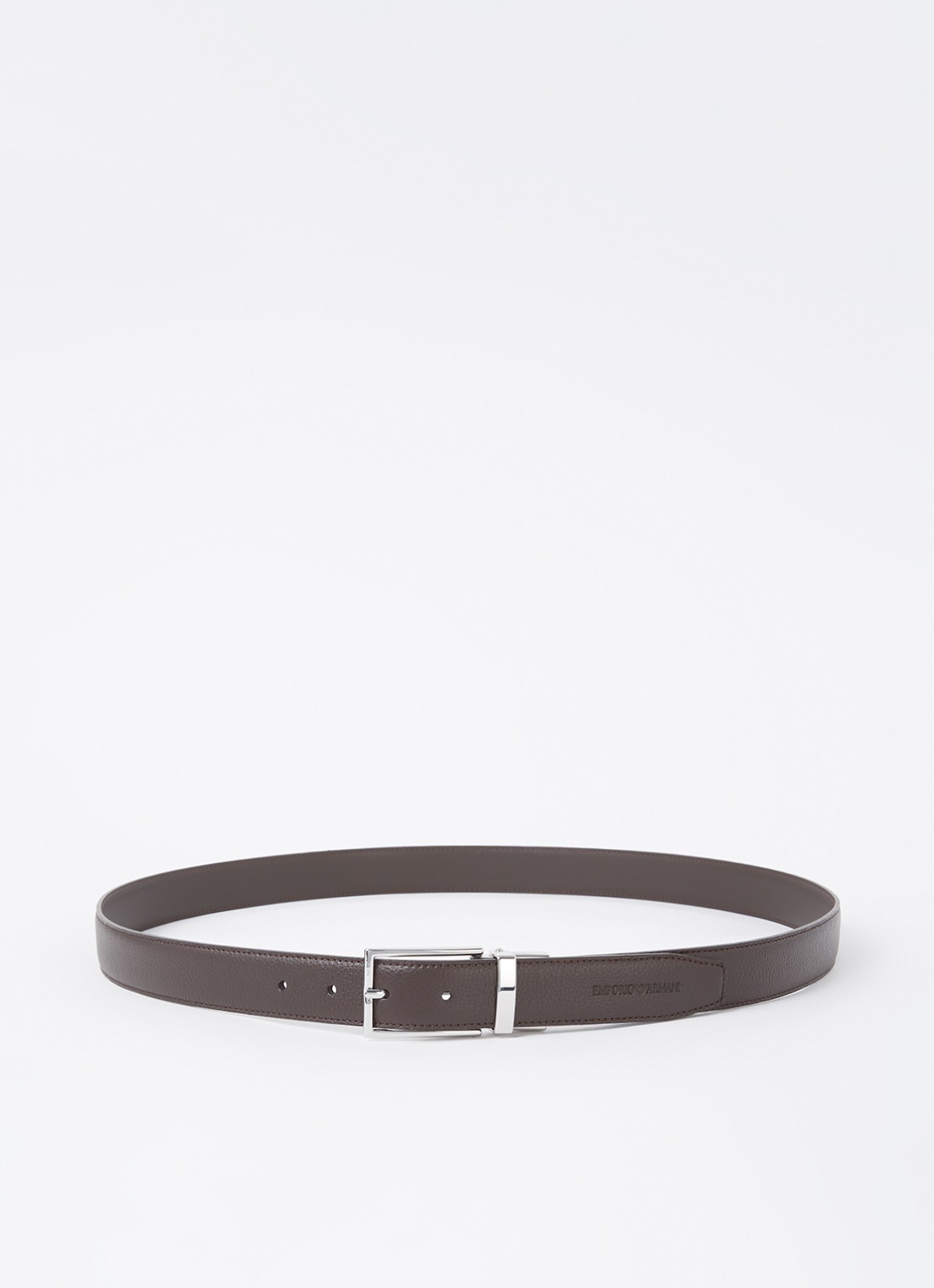 Armani Riem van leer - voorkant 3 donkerbruin
