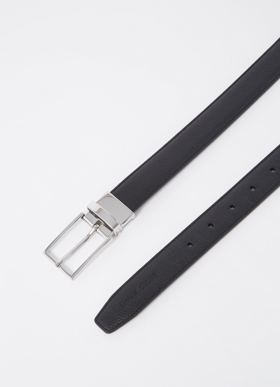 Armani Riem van leer - detail 2 zwart