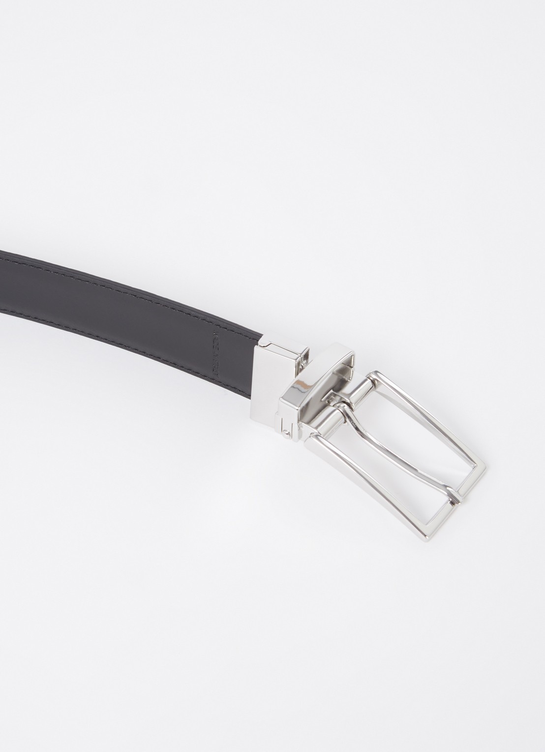 Armani Riem van leer - detail 3 zwart