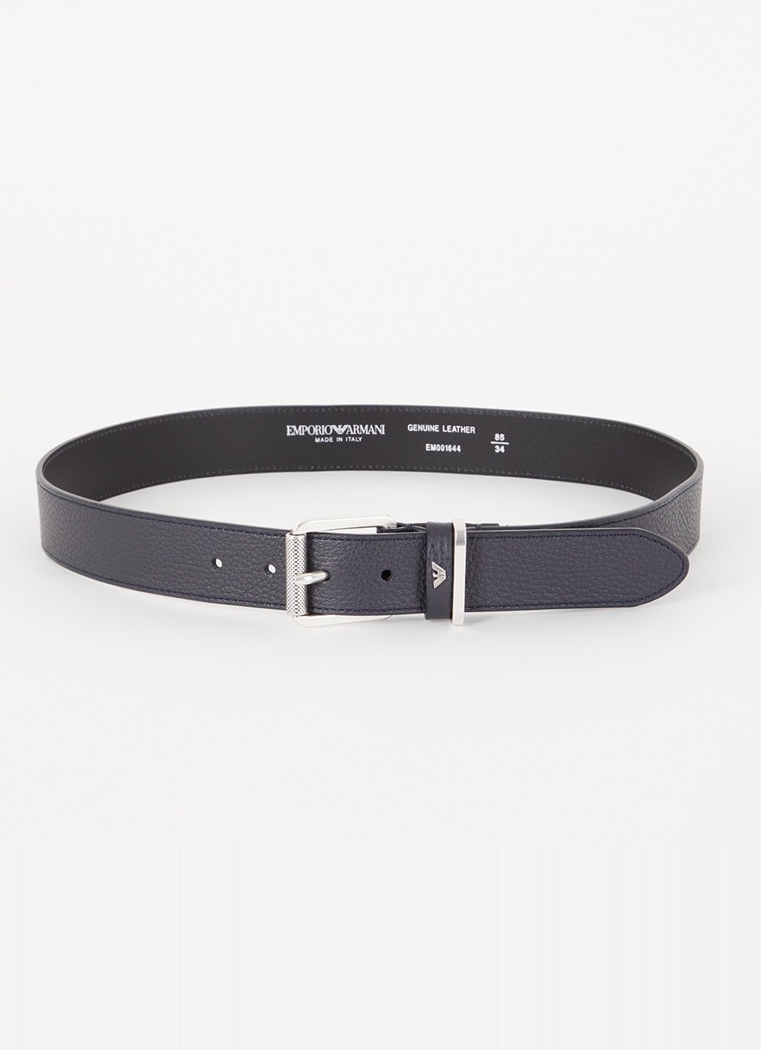 Armani Riem van leer  - voorkant 2 donkerblauw