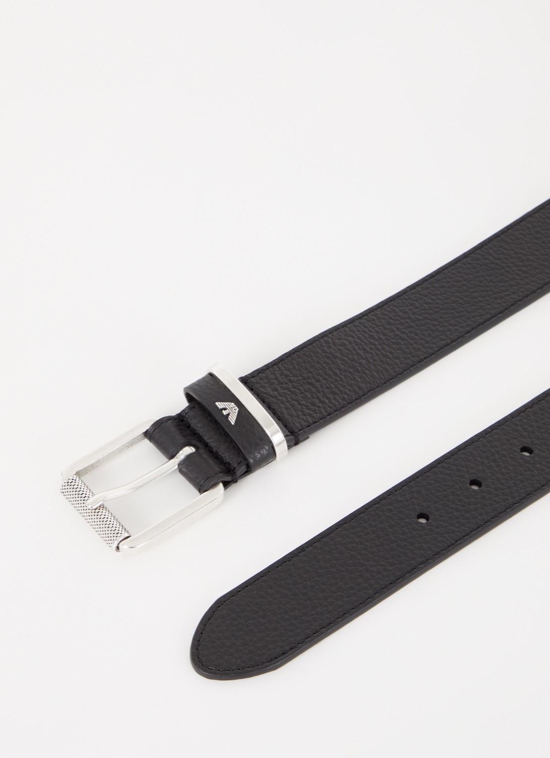 Armani Riem van leer  - detail 2 zwart