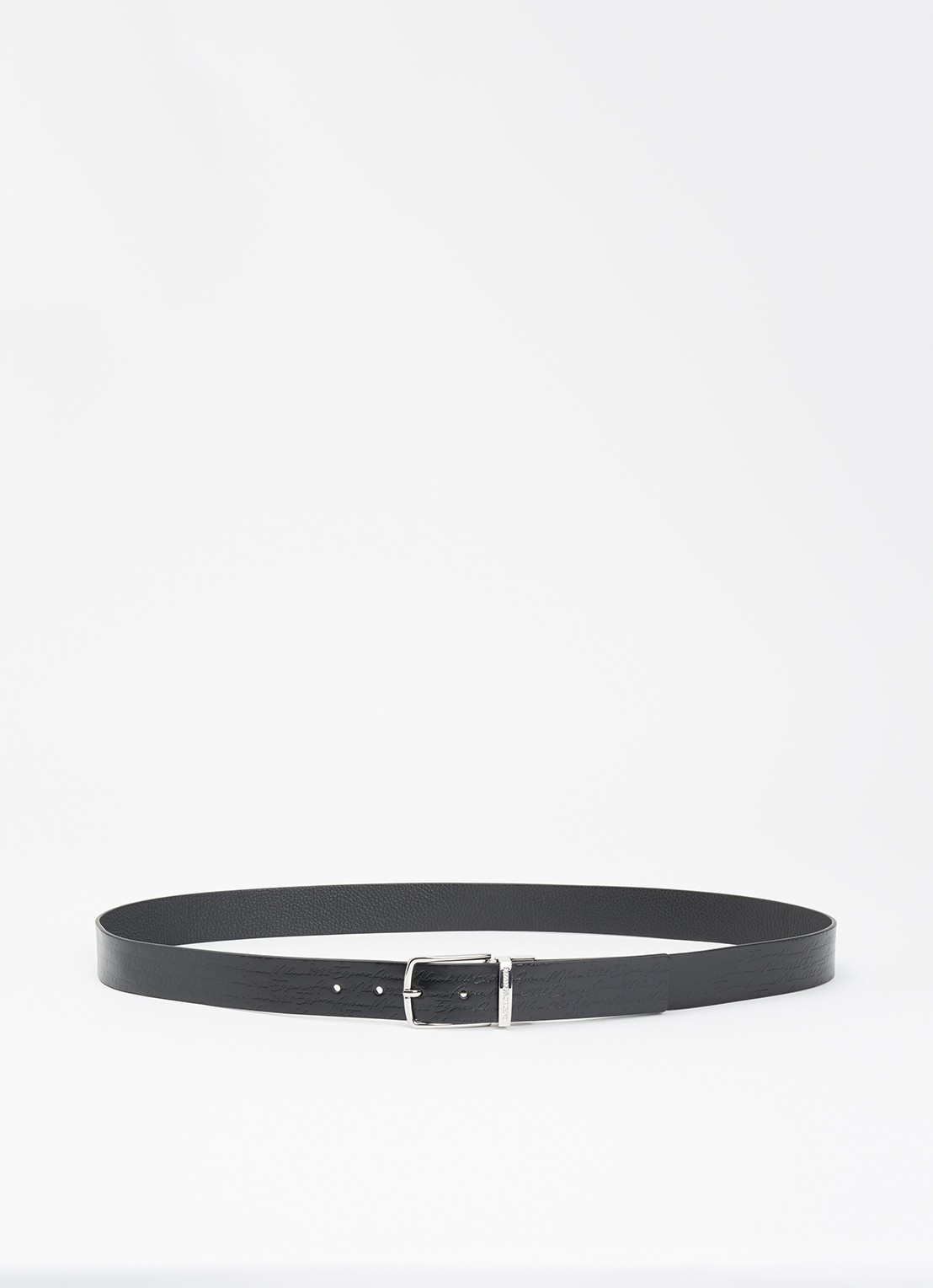 Armani Riem van leer - voorkant 2 zwart