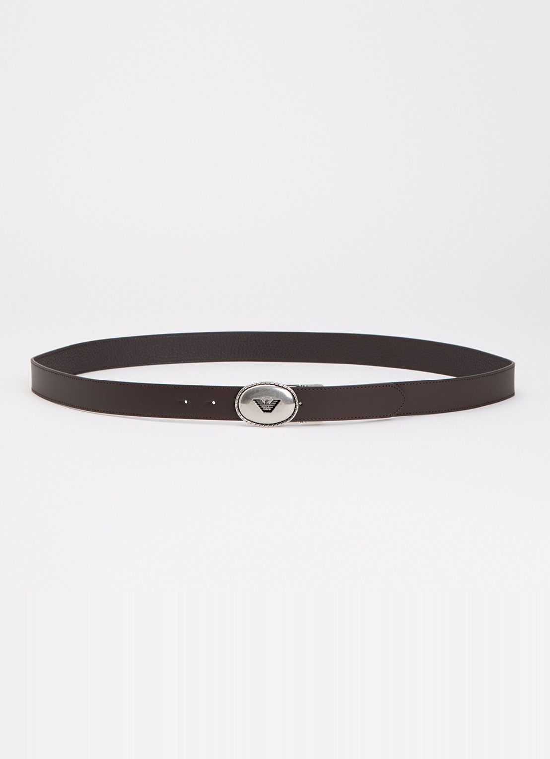 Armani Riem van leer - voorkant 3 donkerbruin