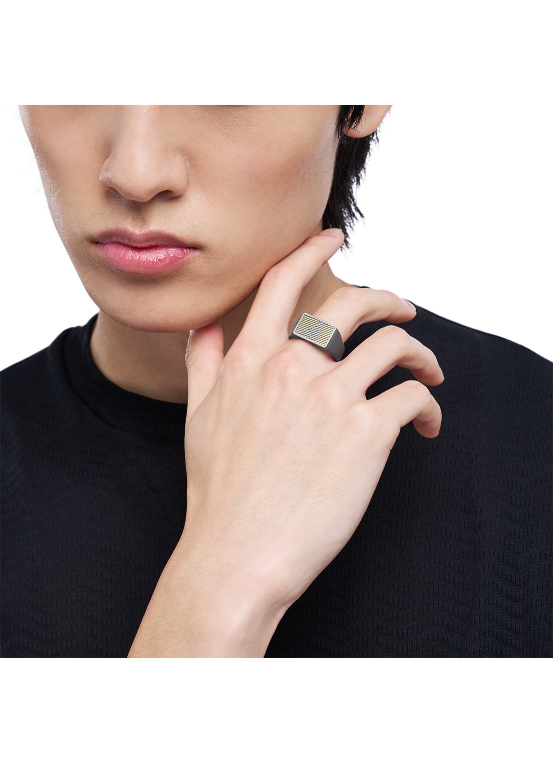 Armani Ring EGS3242060 - detail 3 zilver