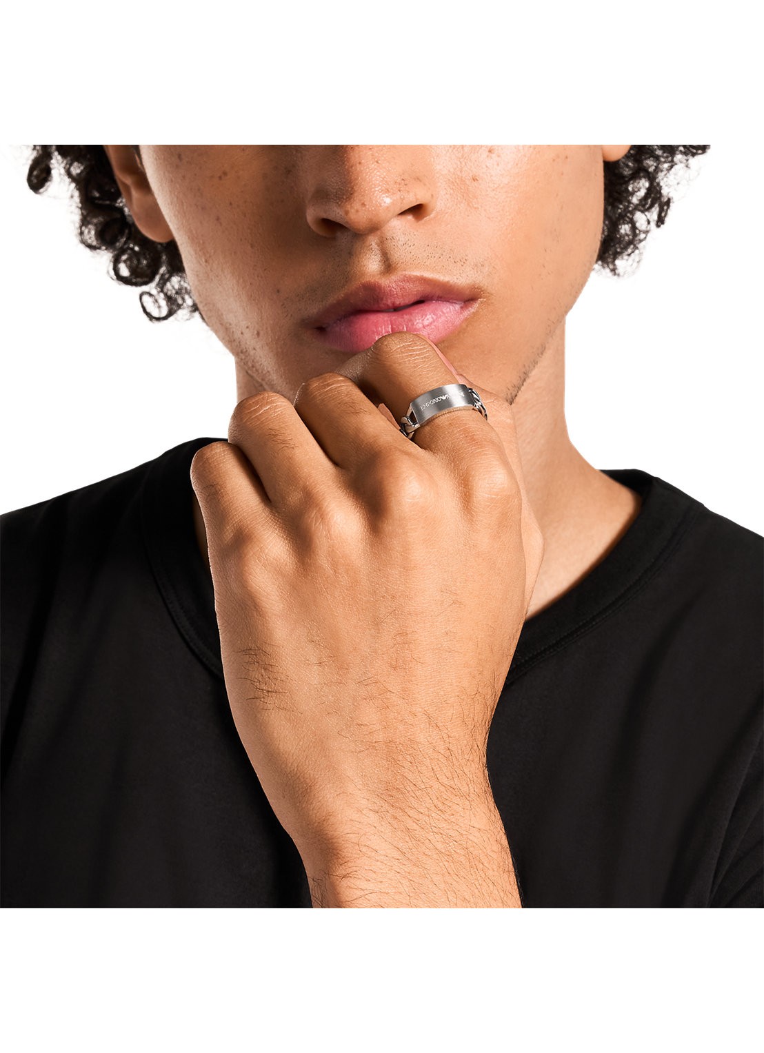 Armani Ring EGS3305040 - detail 3 zilver