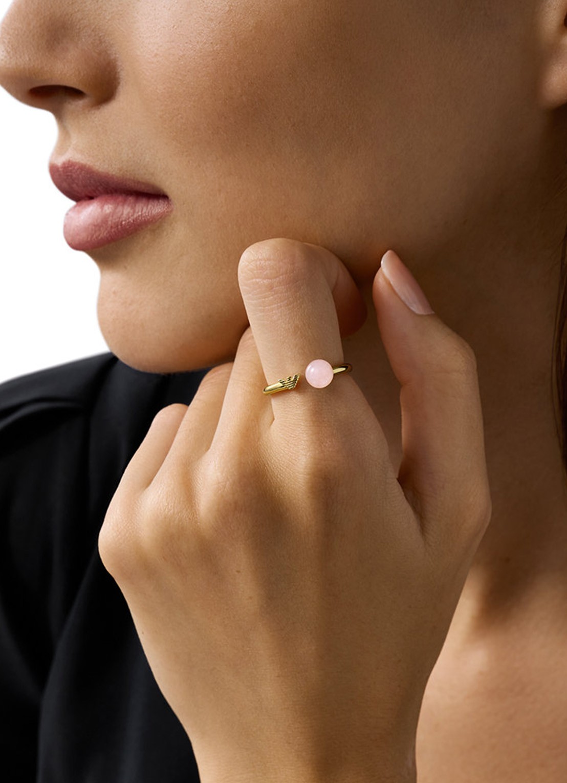 Armani Ring met kwarts EGS3202710 - detail 3 goud