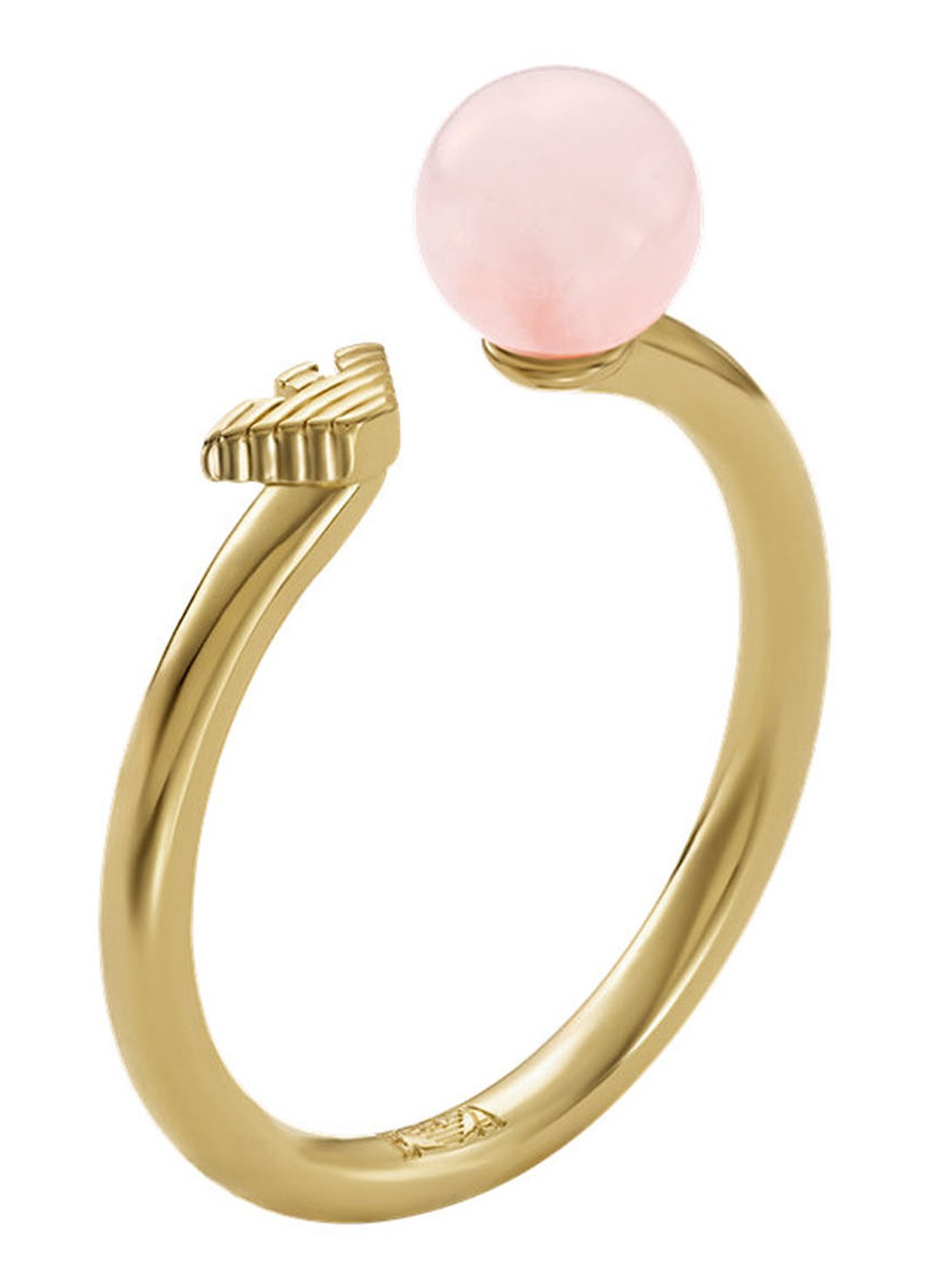 Armani Ring met kwarts EGS3202710 - voorkant goud